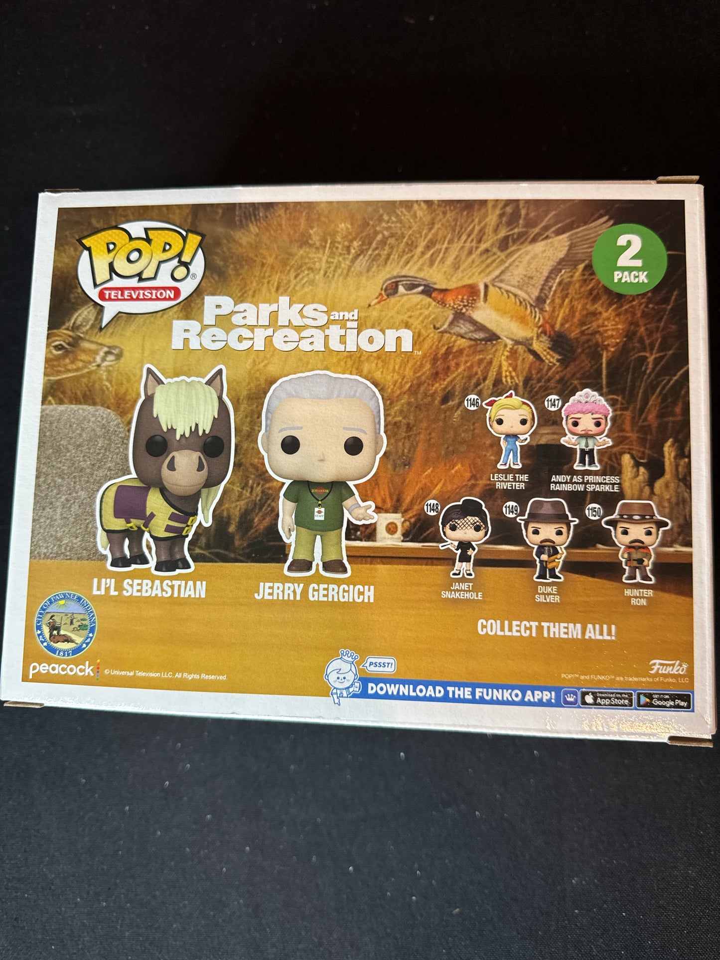 Funko Pop! Parks & Recreation Lil Sebastian & Jerry Harvest Festival 2 Pack NIB Target excl.