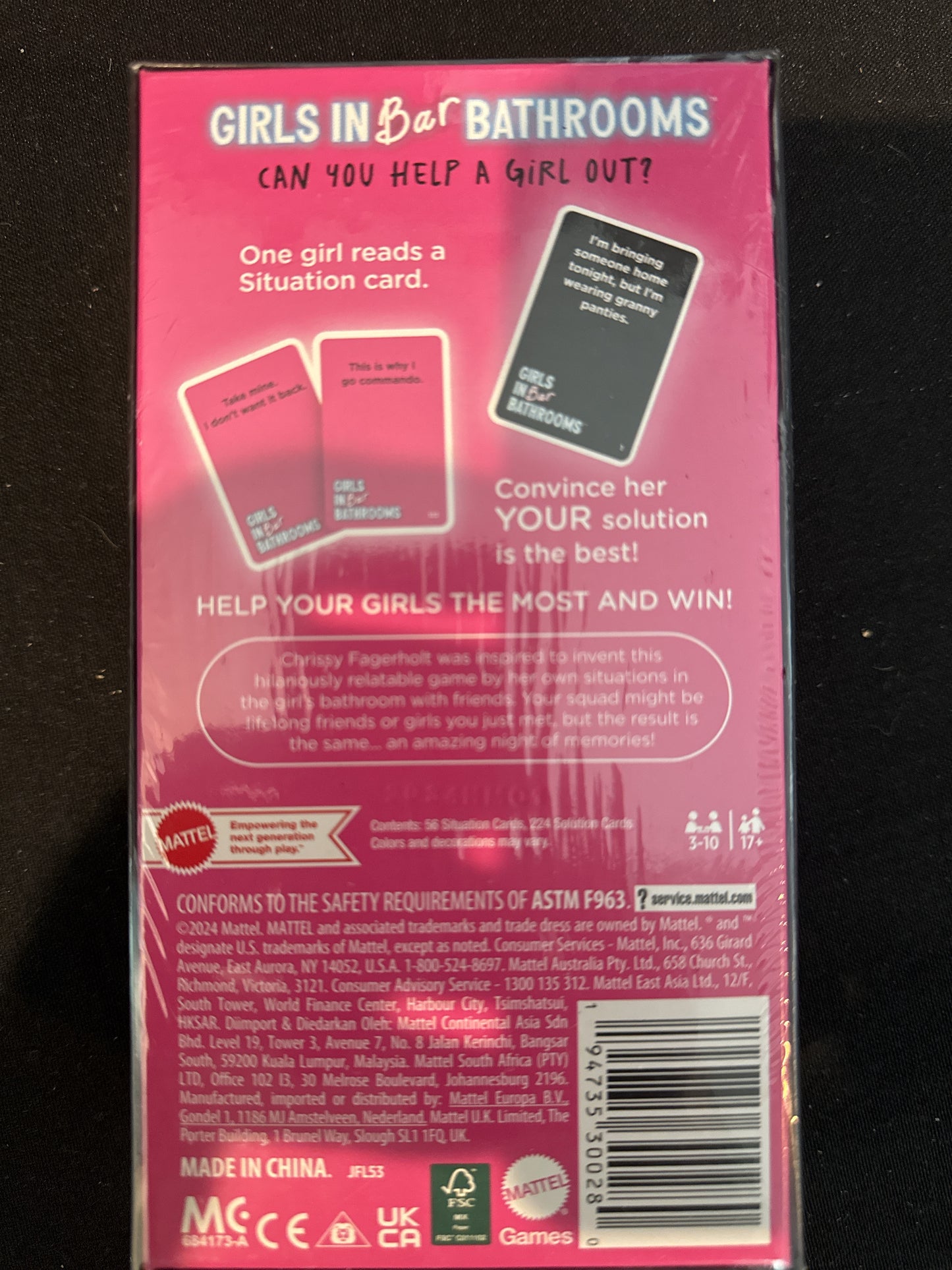 Girls In Bar Bathrooms Adult Party Game For Women New Sealed Mattel 2024 New in Box