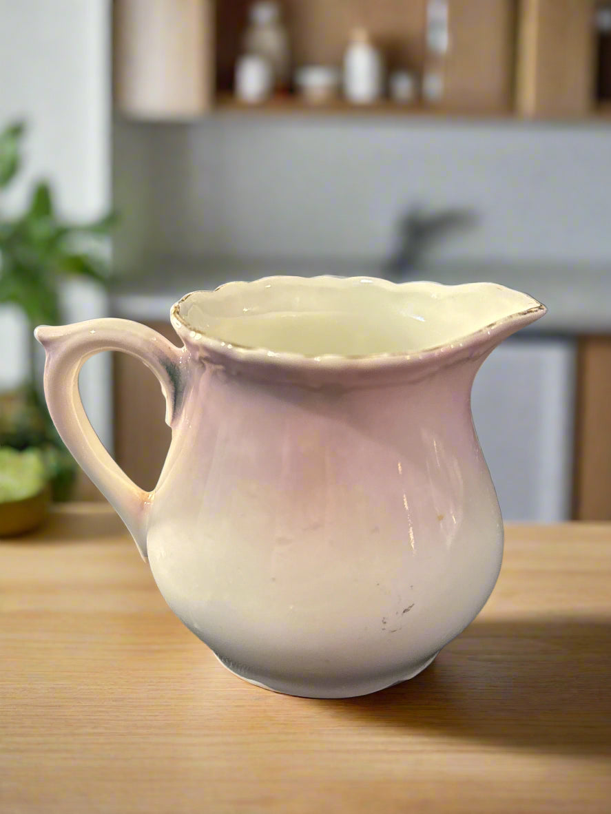 Souvenir Porcelain Creamer 3" Tall Circa 1910 Curtin Street looking west Osceola Mills, PA
