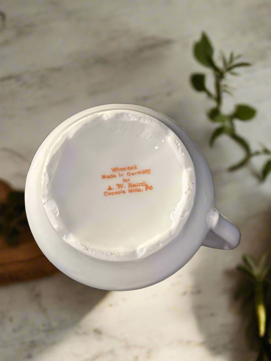 Souvenir Porcelain Creamer 3" Tall Circa 1910 Curtin Street looking west Osceola Mills, PA