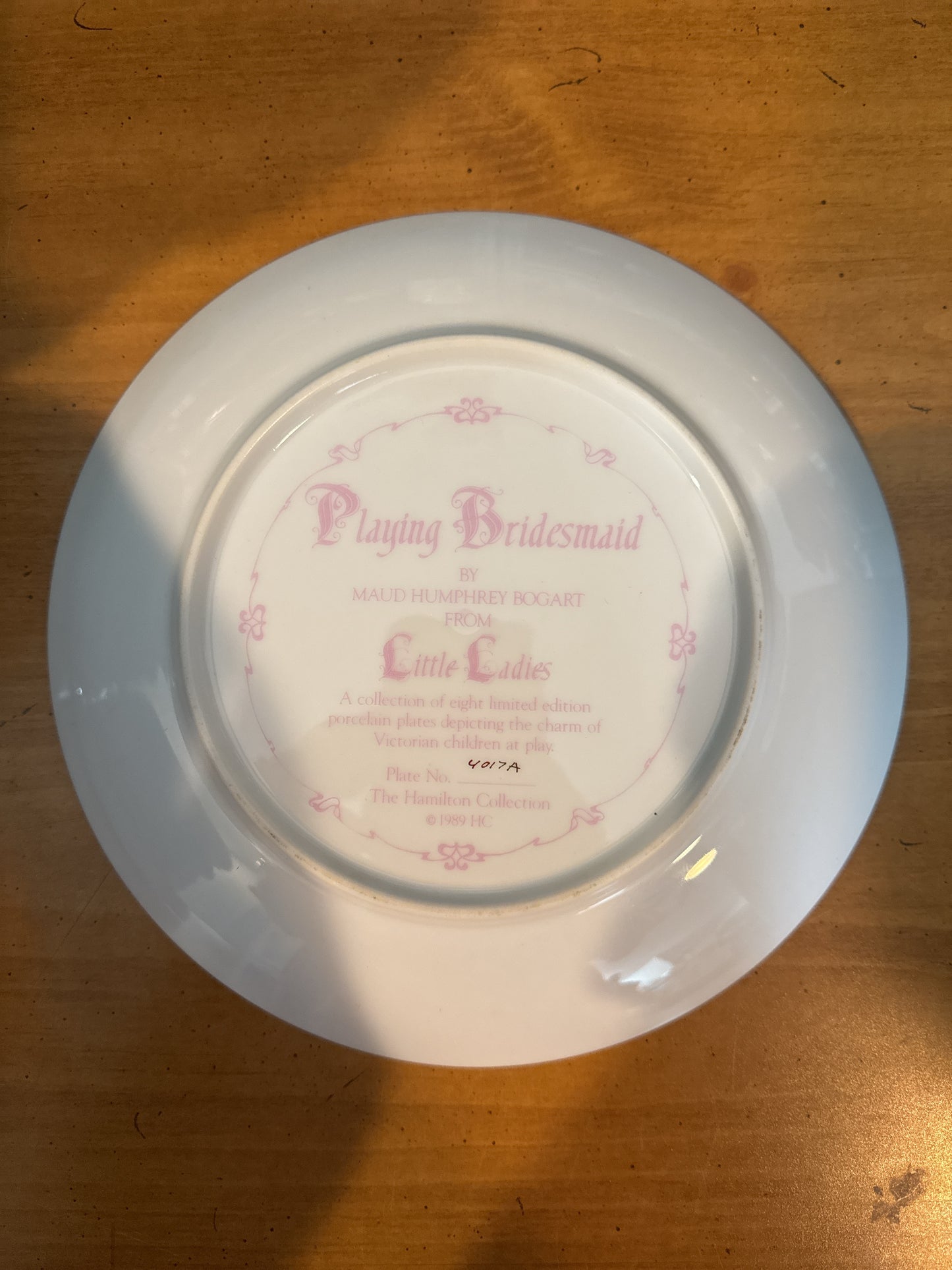 Little Ladies by Maud Humphrey Bogart Playing Bridesmaid 8.5" Plate # 4017A