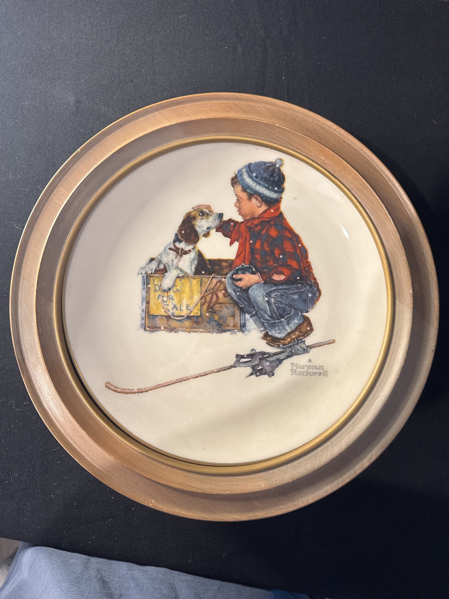 Norman Rockwell Collector's Plates Set of 4 In Plate Protectors 1971 Four Seasons Gotham 10.5"