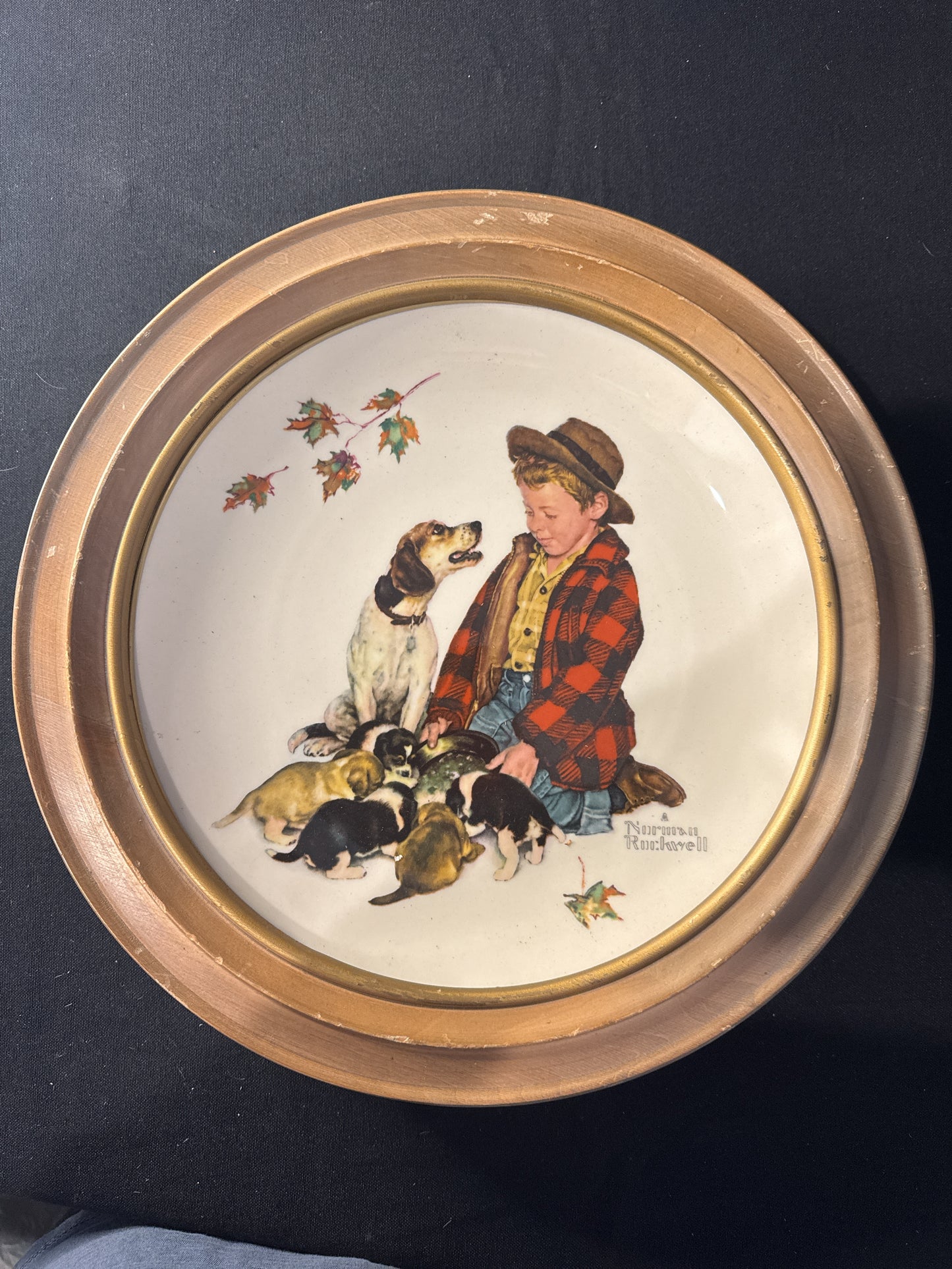 Norman Rockwell Collector's Plates Set of 4 In Plate Protectors 1971 Four Seasons Gotham 10.5"