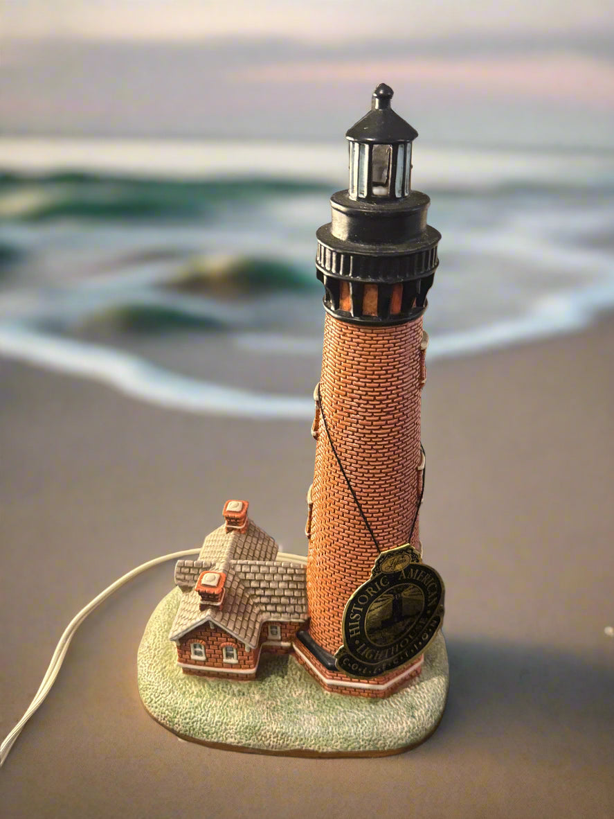 Currituck Beach, NC Lighthouse Lefton 1996 Lighted with Cord Item: 10834 13" Tall In Box