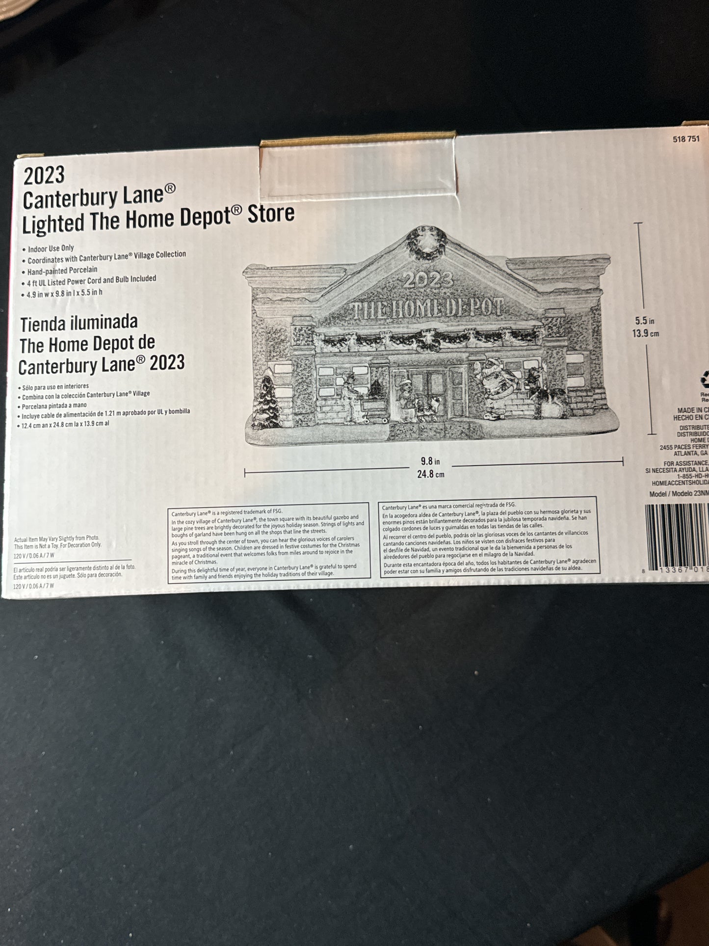 Canterbury Lane Lighted The Home Depot Store 2023 Holiday Village Christmas New in Box