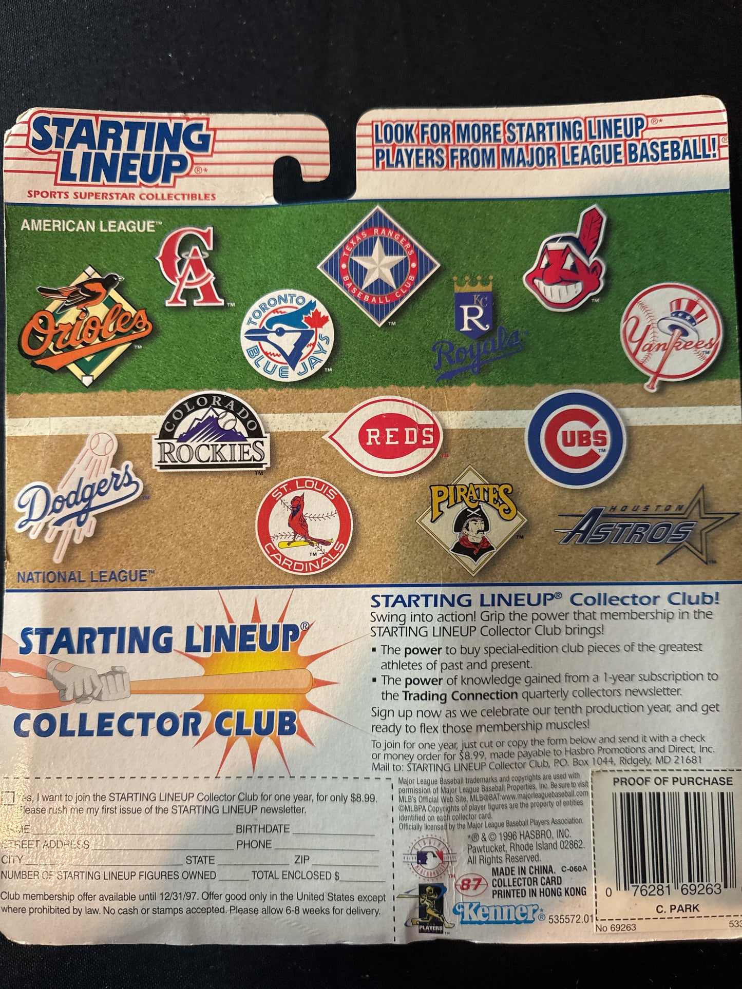 Starting Lineup 1997 MLB Chan Ho Park LA Dodgers Action Figure New in Package