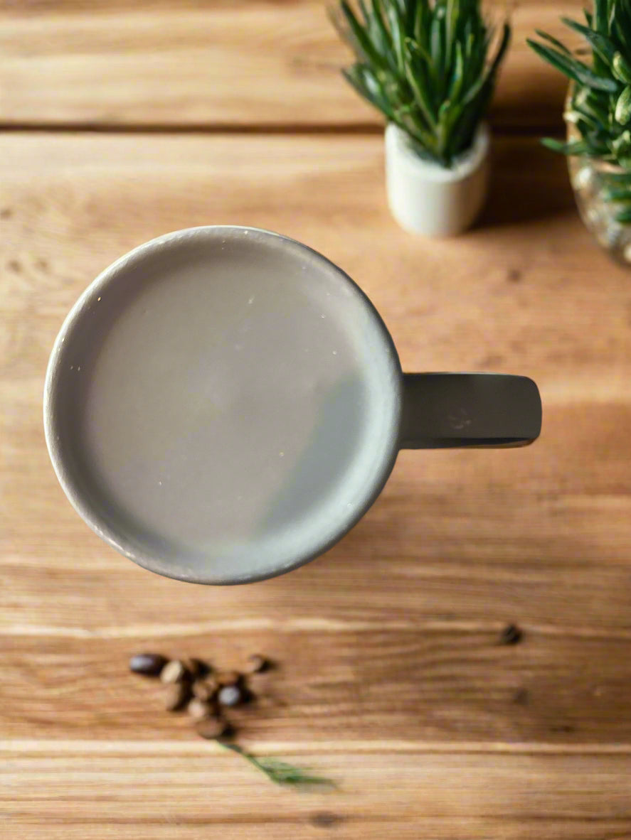 Black "I Came, I Saw.." Coffee Cup Mug 3.75" Tall 10oz Smooth Feel