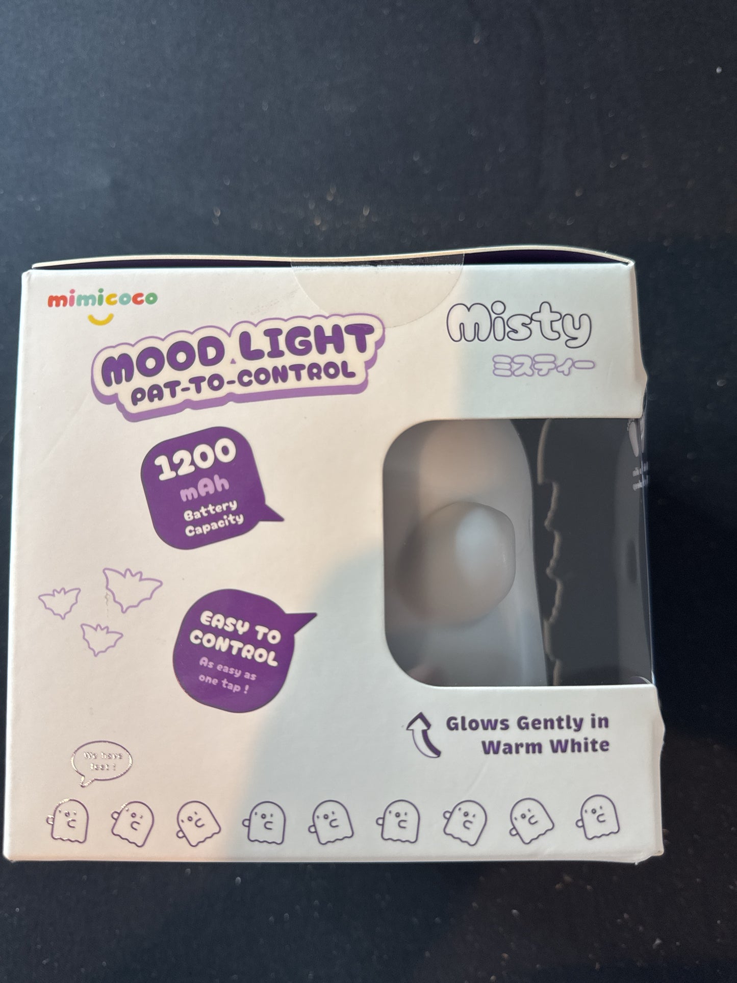 MimiCoco Mood Light Pat-to-Control Misty Ghost New in Box