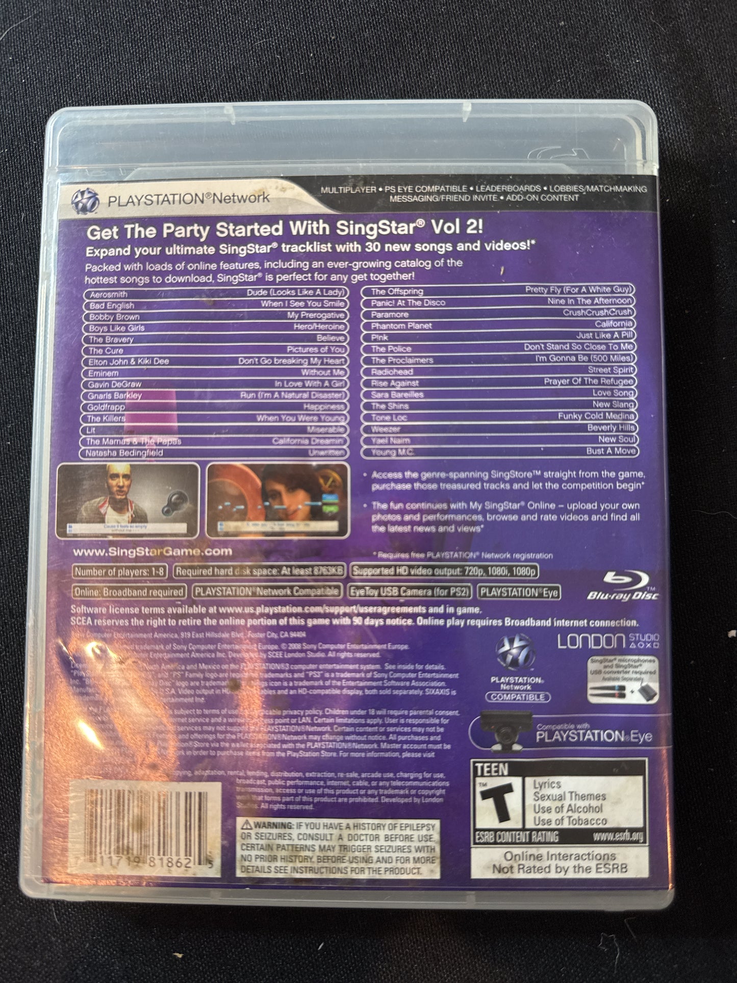 Singstar Vol. 2 MINT Disc Sony Playstation 3 PS3 CIB Complete No Microphones