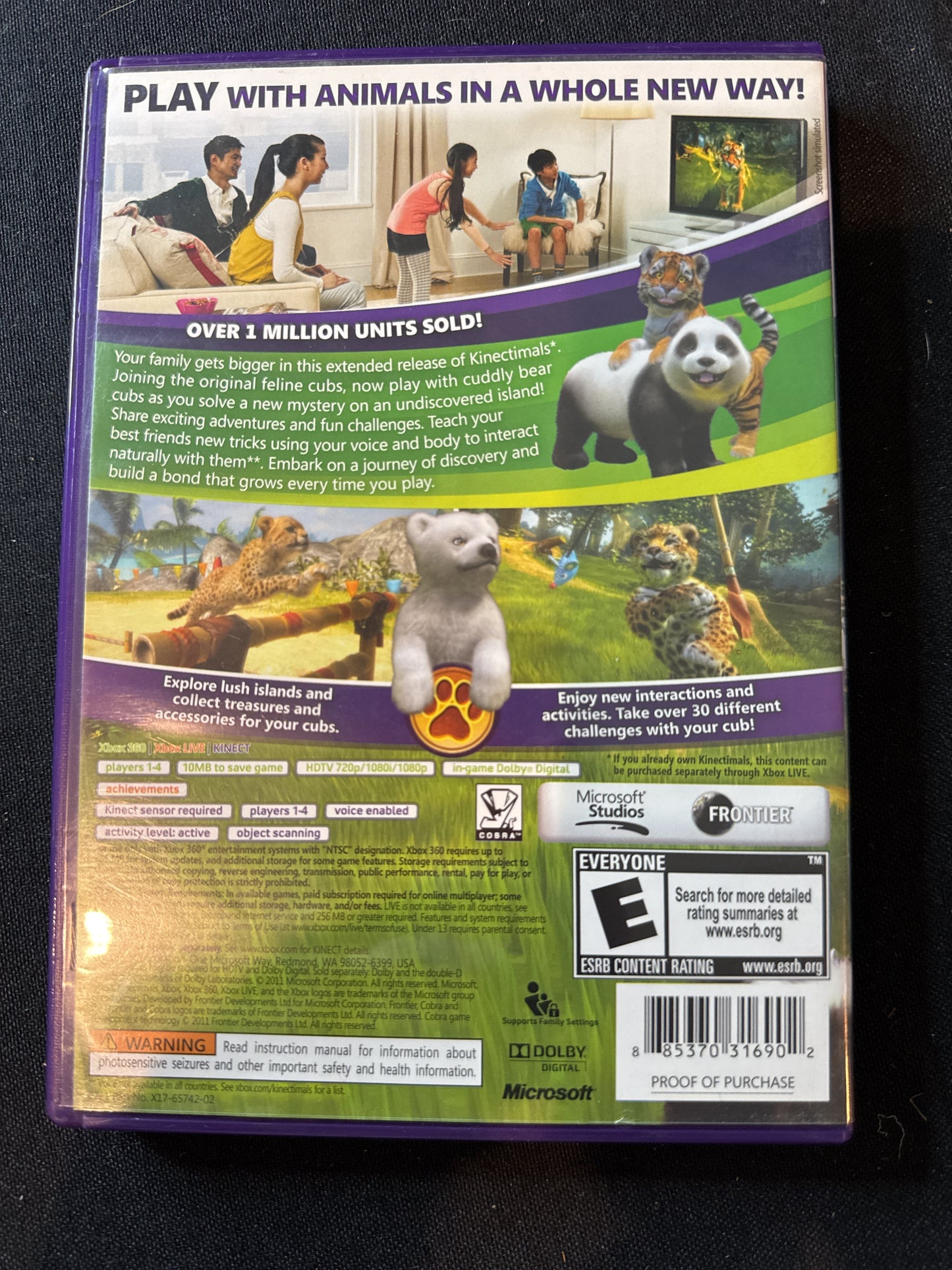 XBox 360 Kinect Kinectimals Game