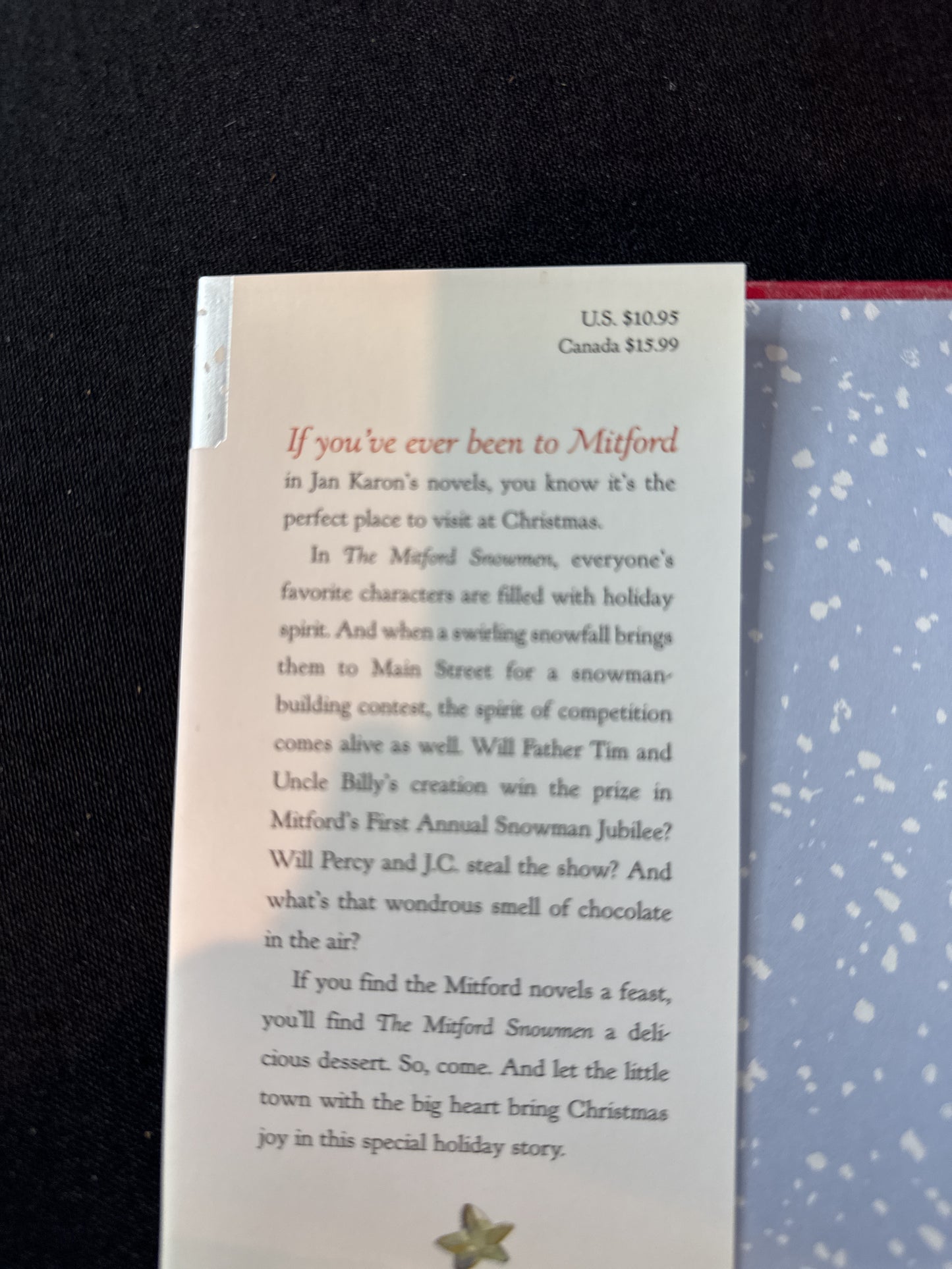 The Mitford Snowmen: A Christmas Story by Jan Karon Hardcover 2001