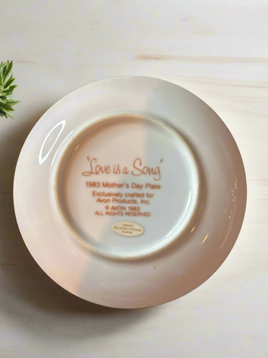 Avon 5" Mother's Day Collector's Plate 1983 Love is A Song For Mother