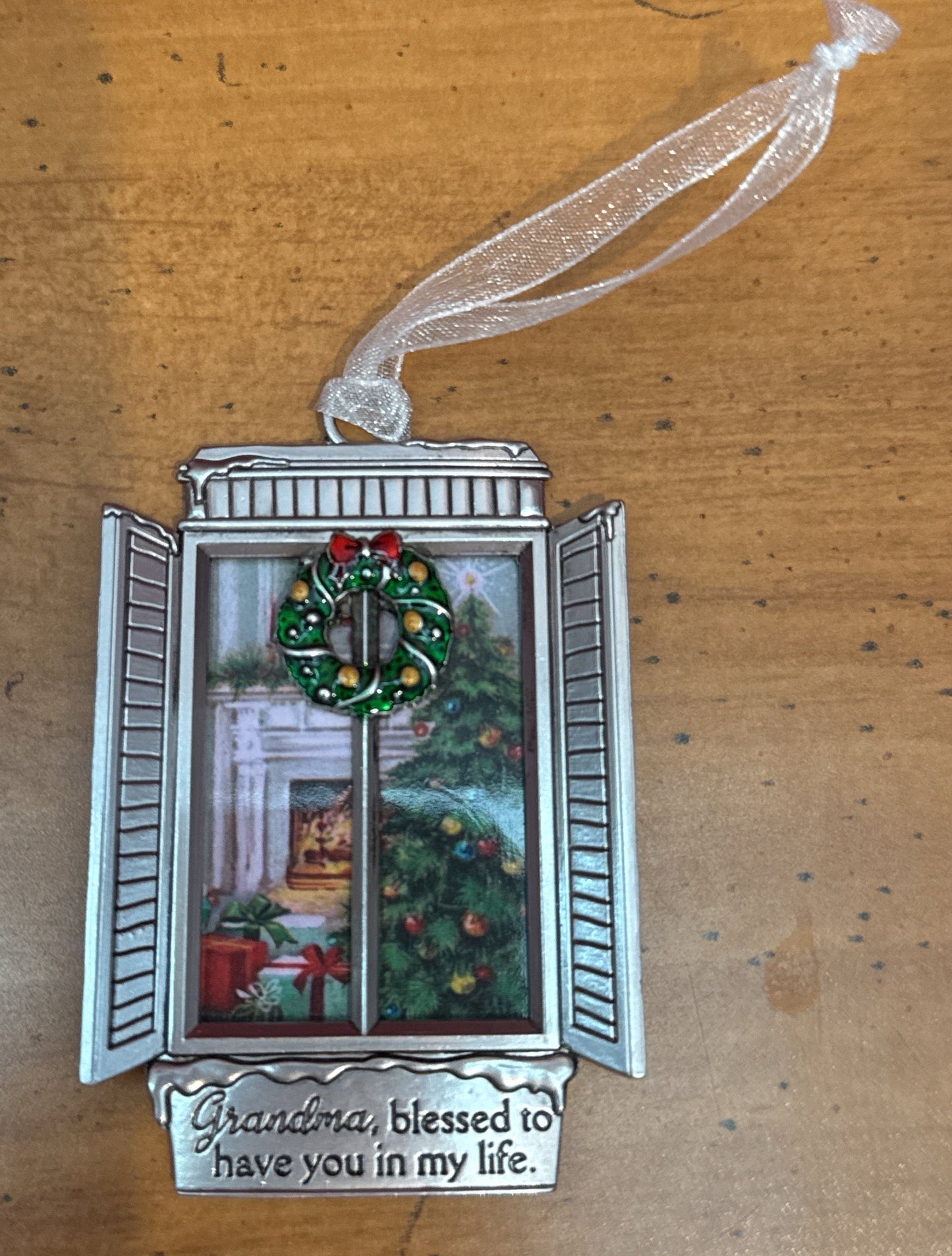 Ganz Zinc Christmas Window Ornament Grandma, Blessed To Have You In My Life New
