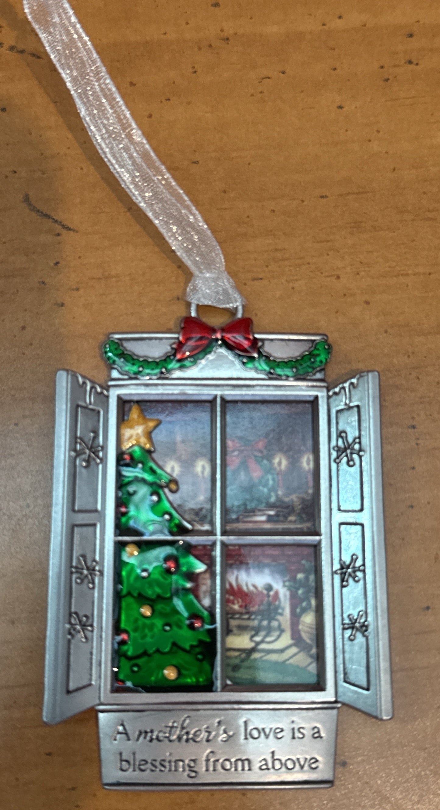 Ganz Zinc Christmas Window Ornament A Mother's Love is a Blessing From Above New
