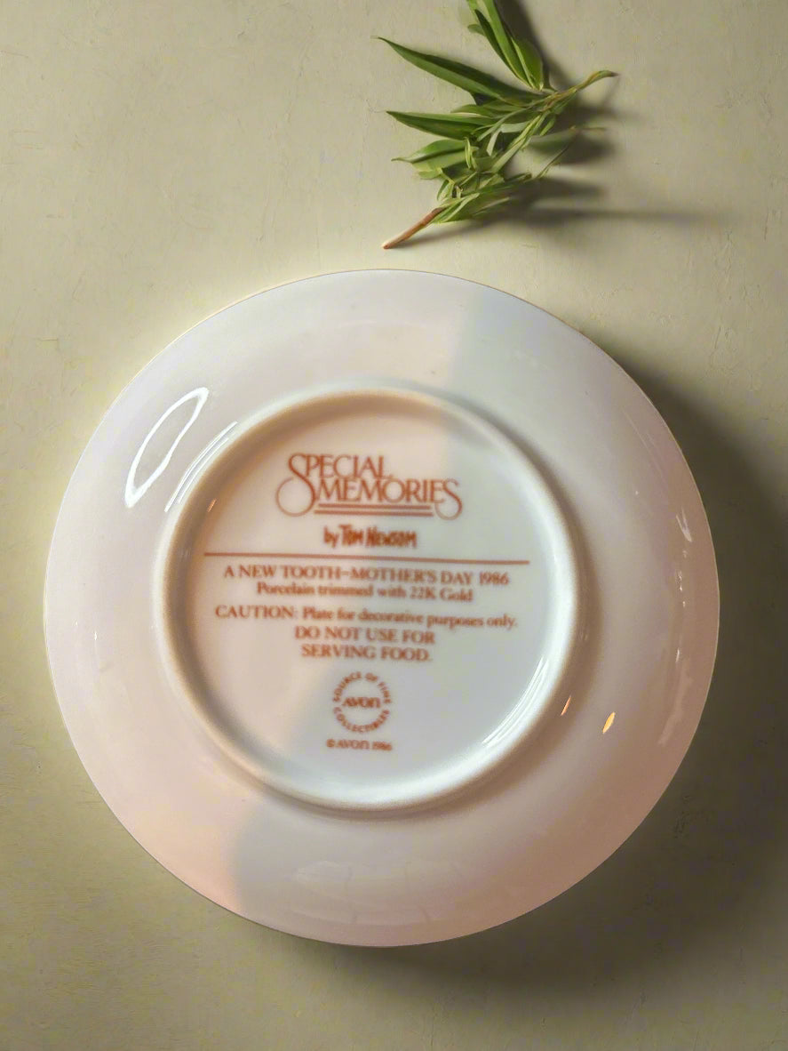 Avon 5" Mother's Day Collector's Plate 1986 - A New Tooth