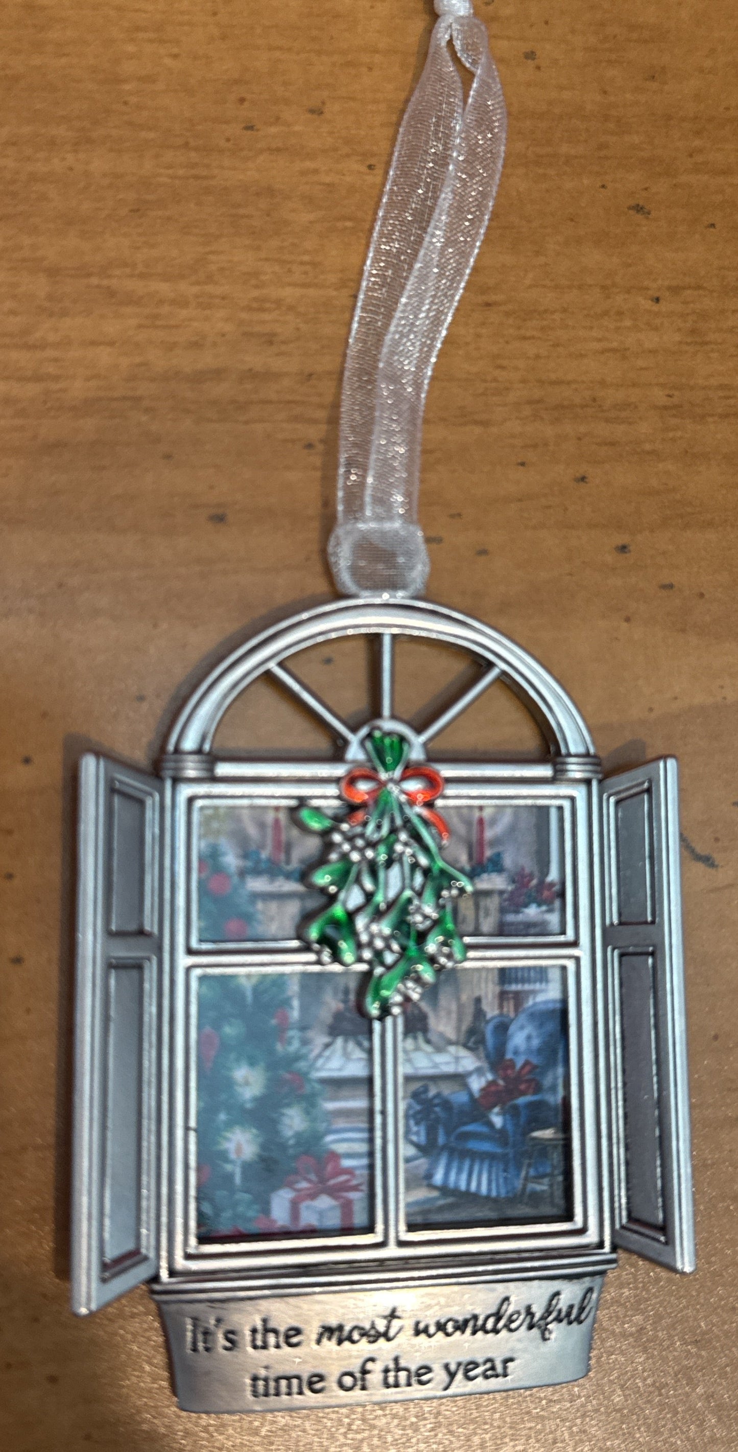 Ganz Zinc Christmas Window Ornament It's The Most Wonderful Time Of The Year New