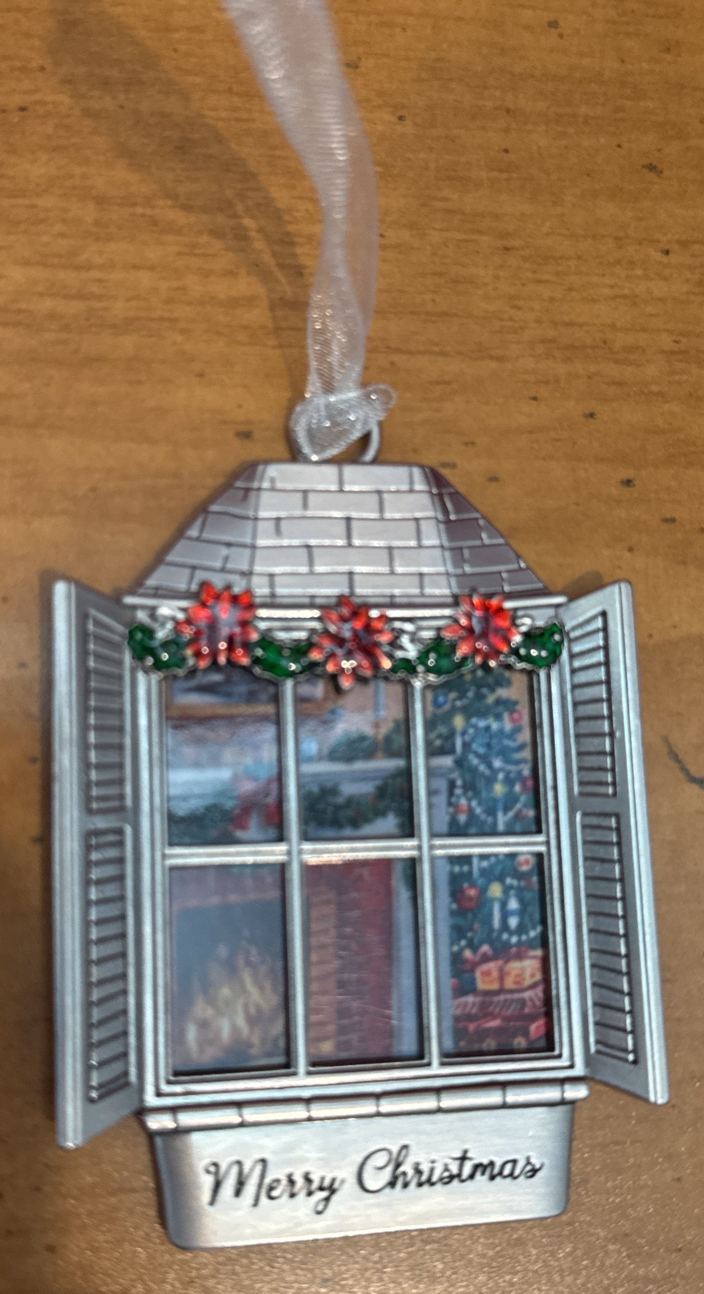 Ganz Zinc Christmas Window Ornament Merry Christmas New