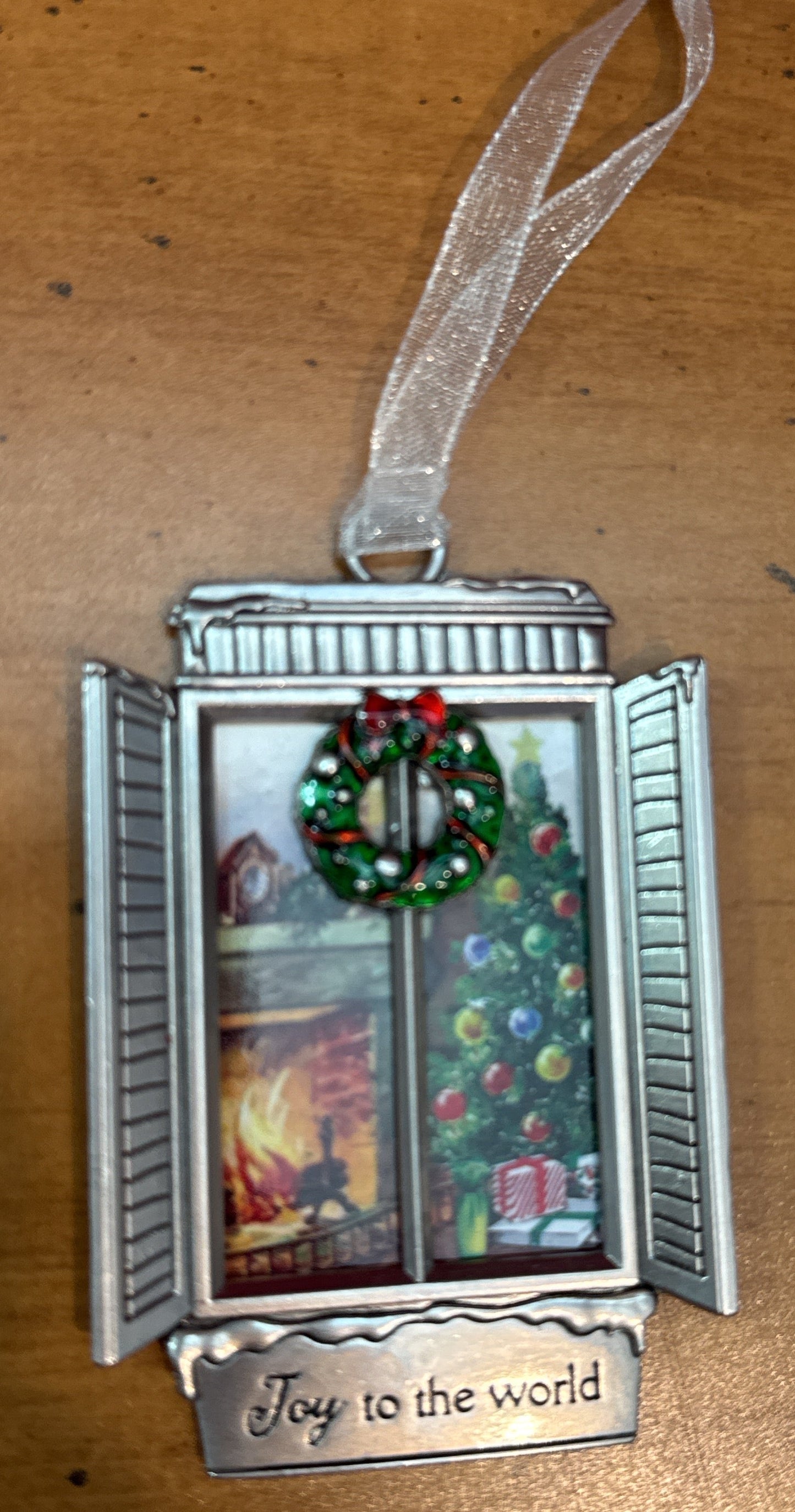 Ganz Zinc Christmas Window Ornament Joy To The World New