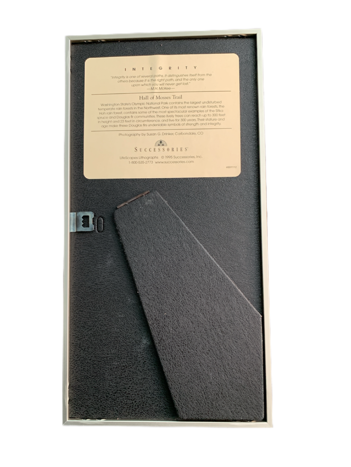 Successories Integrity Hall of Mosses Trail Framed 12X6