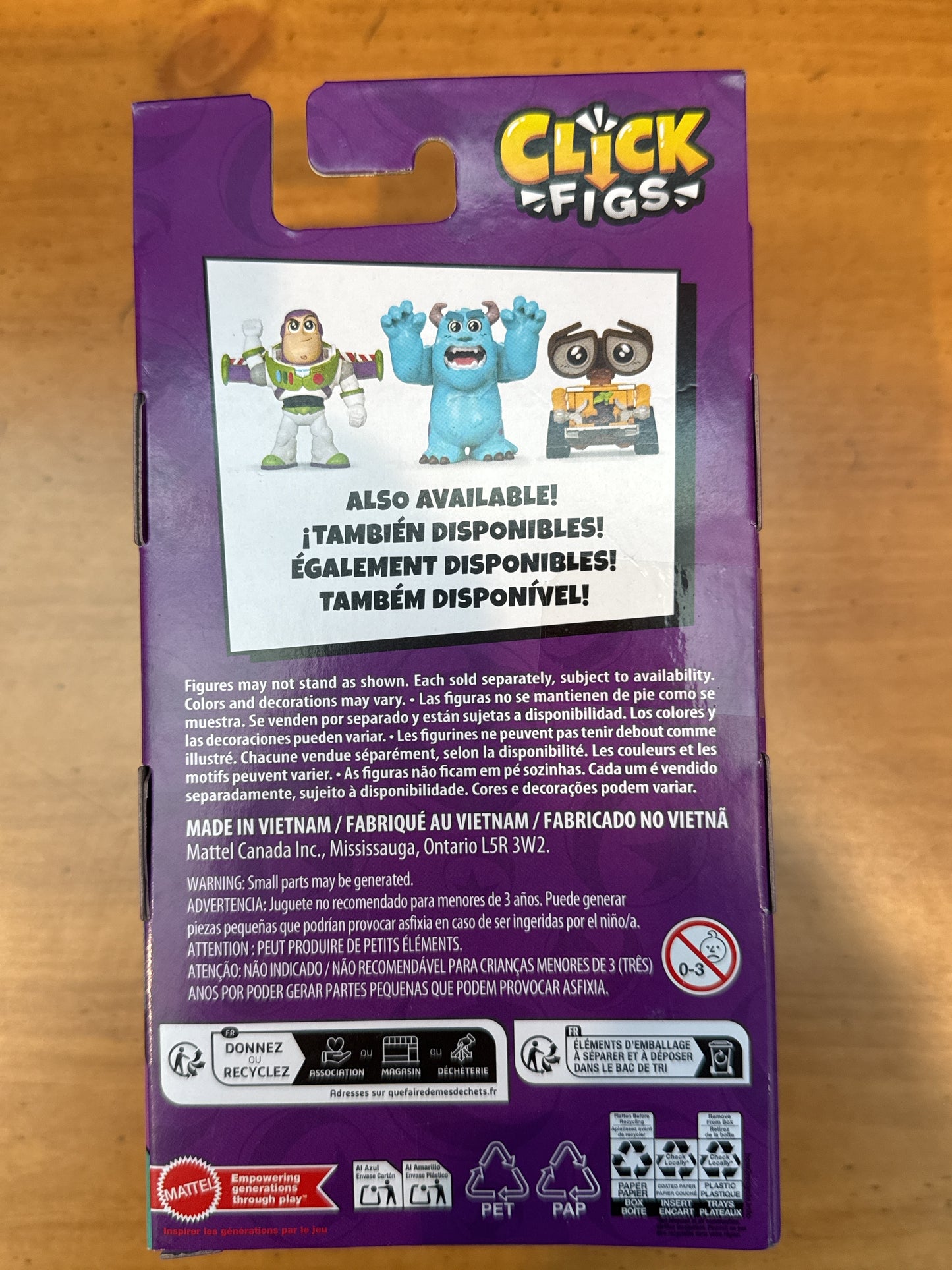 Disney Pixar Monsters Sully Click Figs Action Figure New in Box
