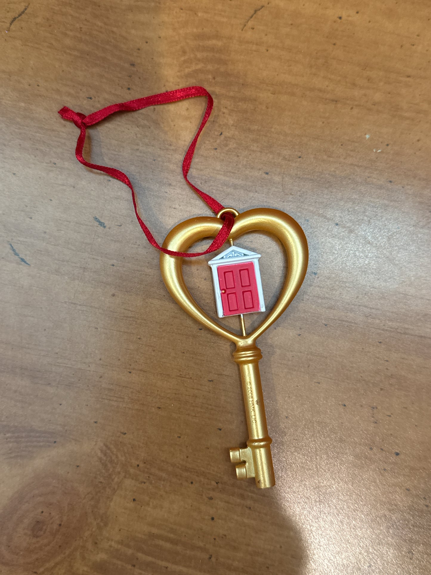 2008 Hallmark Keepsake New Home Gold House Key Ornament New in Box