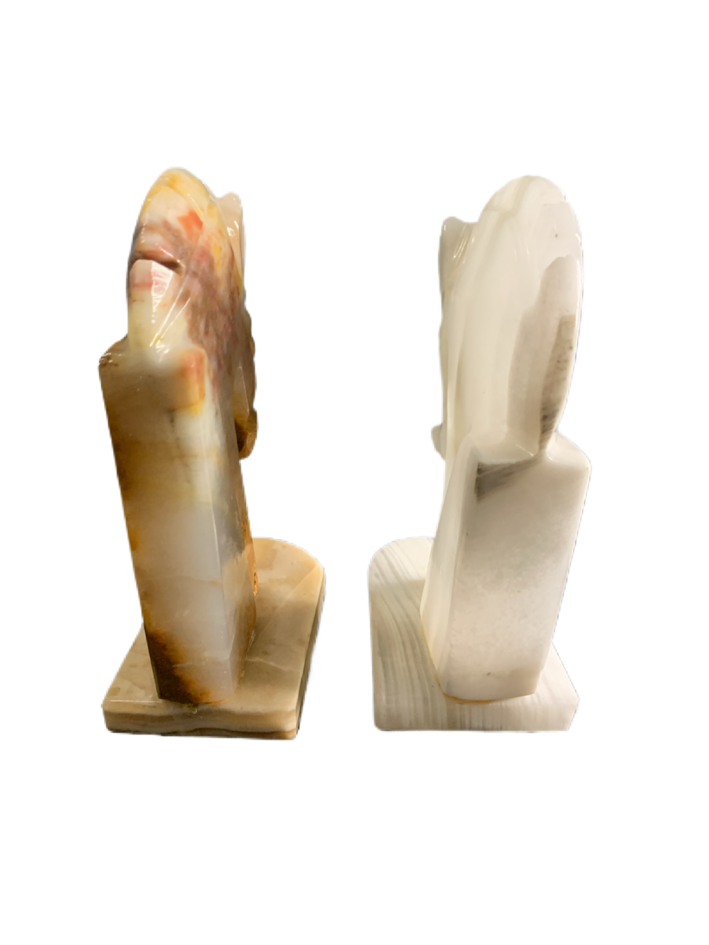 Pair Vintage Onyx Trojan Horse Bookends