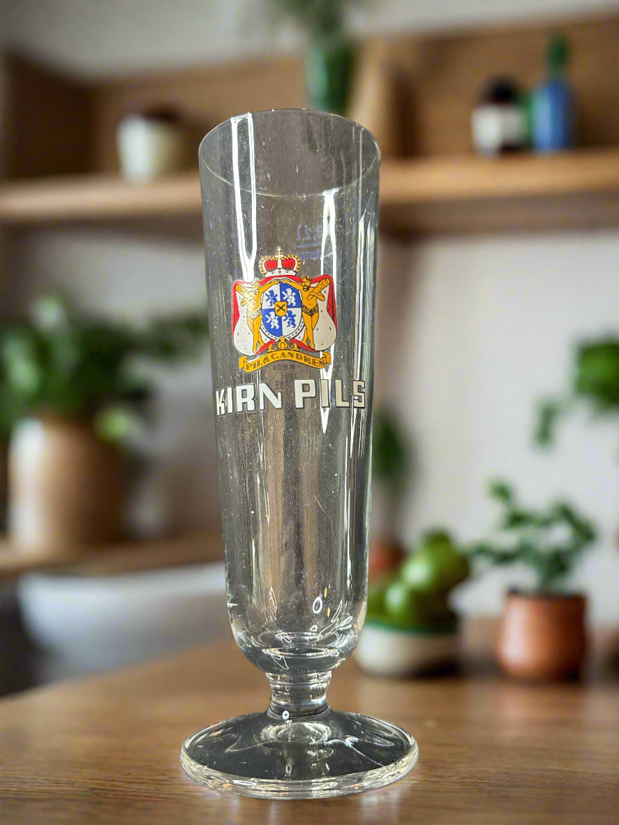 Kirn Pils Beer Glass Kirn Germany 7.5" Tall