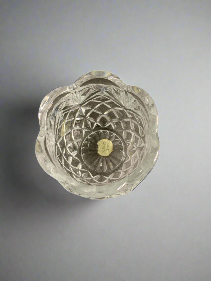 24% Lead Crystal Votive & Stand