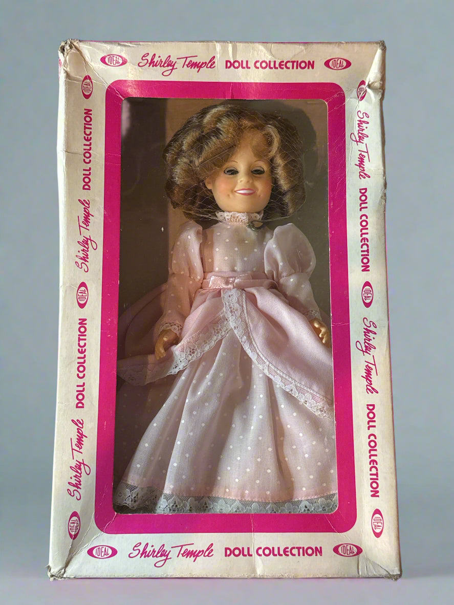 1982 Ideal Shirley Temple Doll Collection Pink Dress New in Box