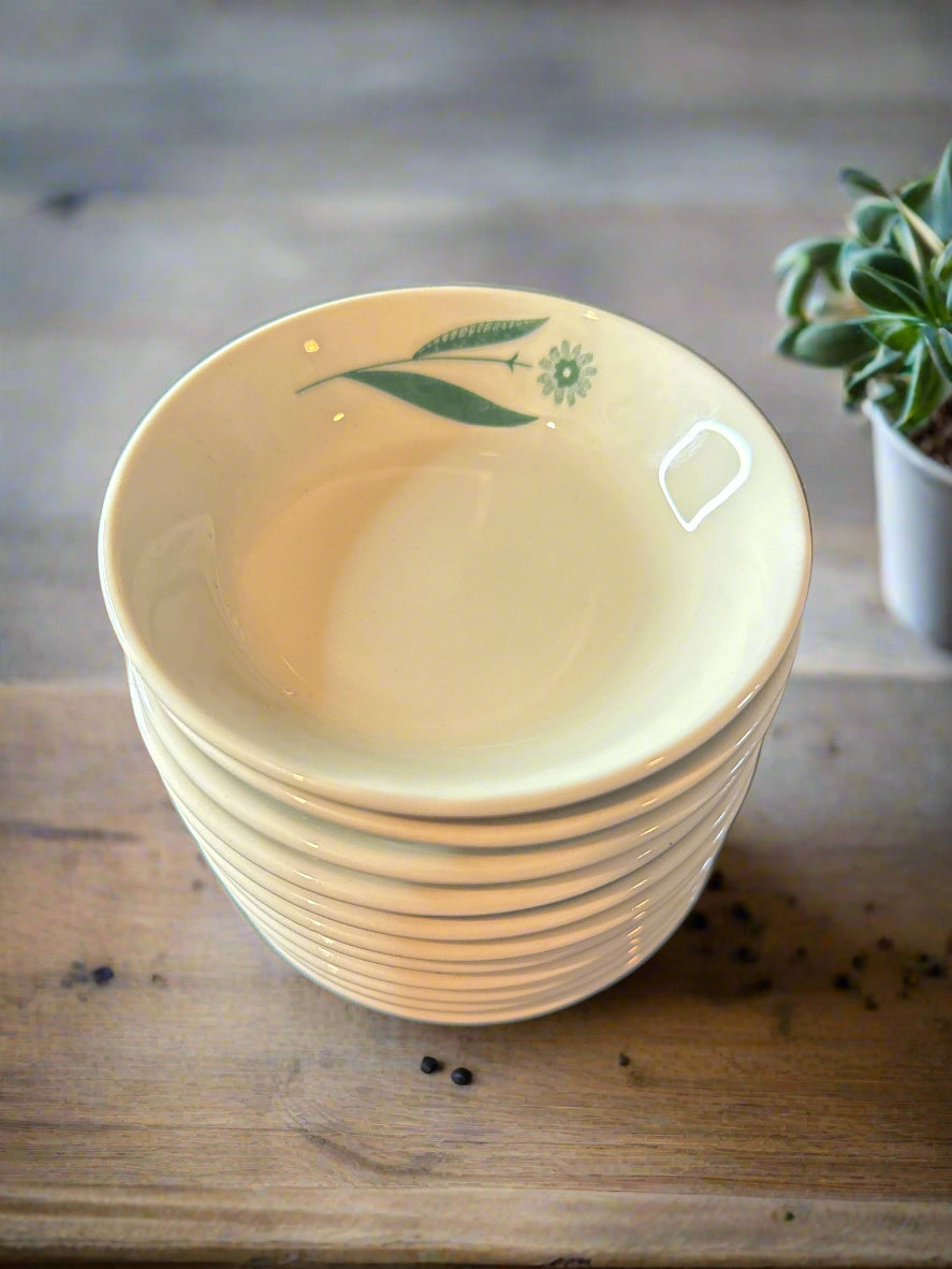 Homer Laughlin Green Field Condiment Bowl/Sauce Bowl/Berry Dessert Bowl - 11 in Stock