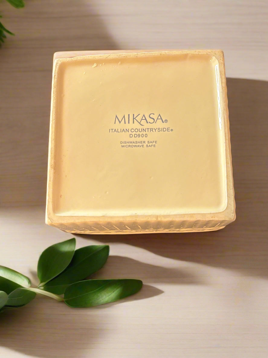 Mikasa Italian Countryside Stoneware Napkin Holder Holds 4 7/8" Square Napkins