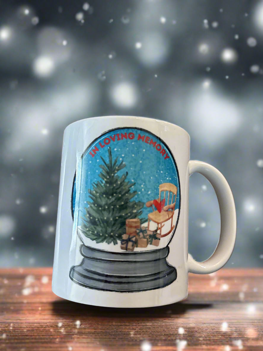 "In Loving Memory" Christmas Coffee Cup Mug 3 7/8" Tall