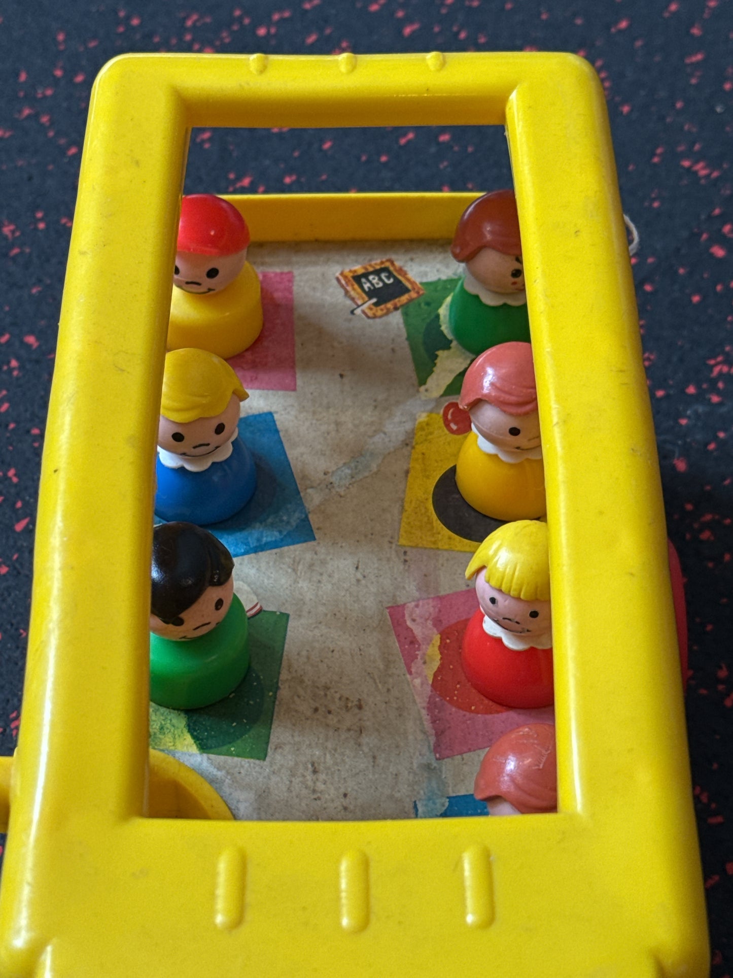 Vintage 1965 Fisher Price School Bus #192 - Made in USA With 7 Little People