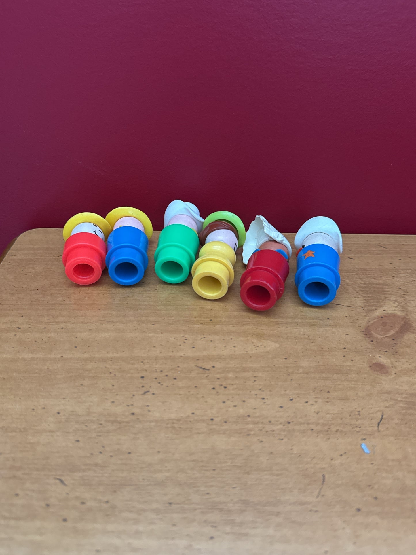Vintage Fisher Price Little People Indian Chief, Cowboys and Cowgirl 6 Piece Set
