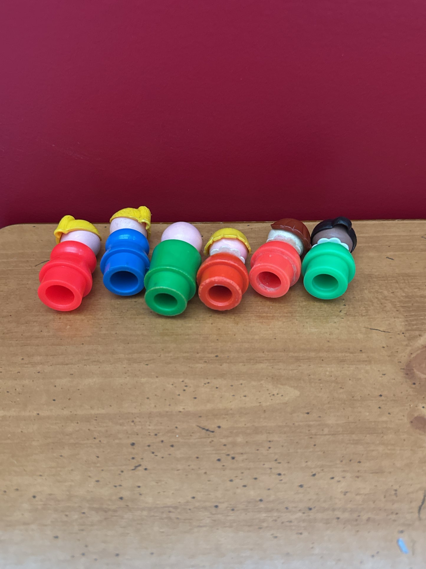 Vintage 1970s Fisher Price Little People Family Set of 6 Figures