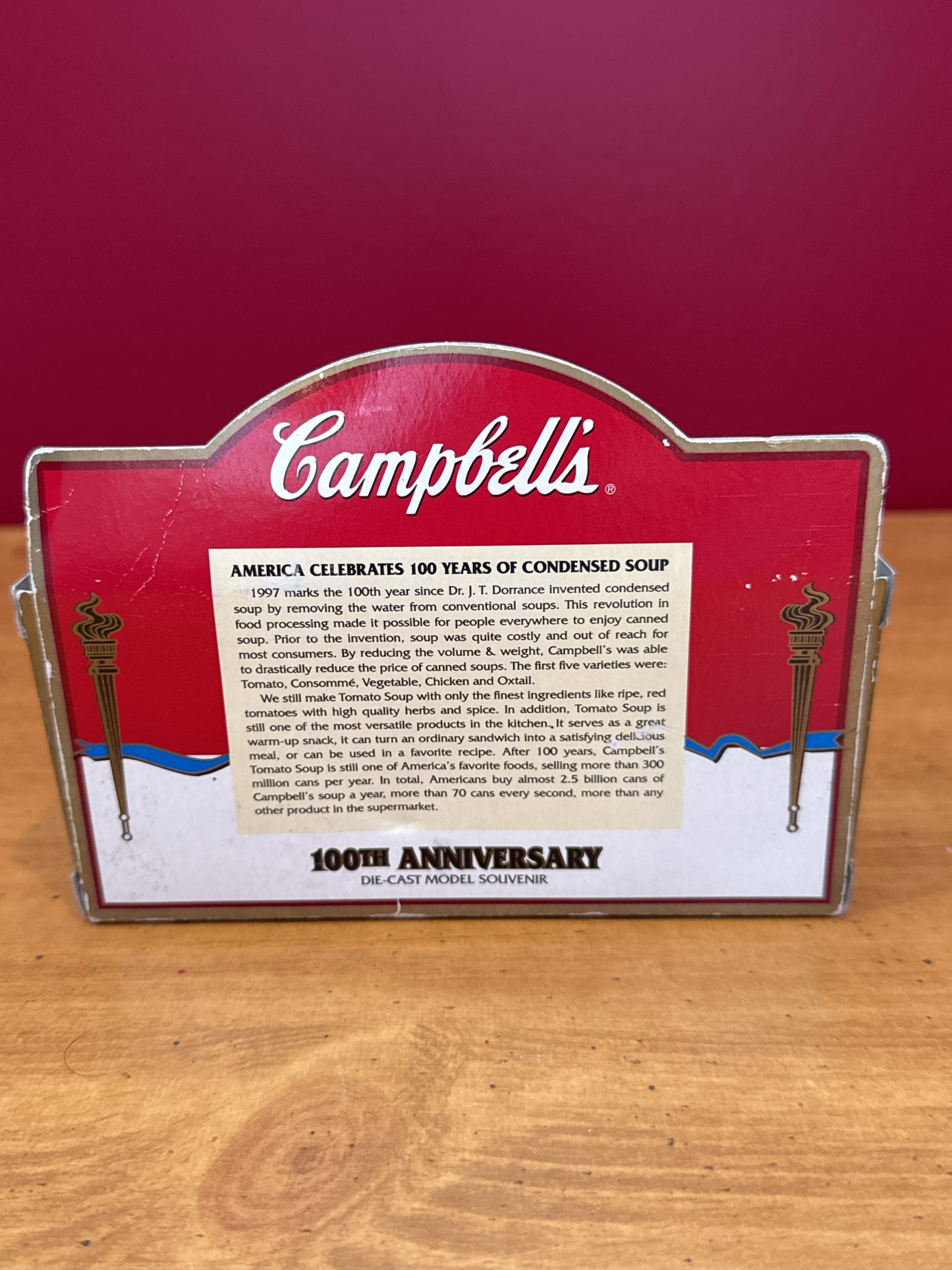 Campbells Diecast 100th Anniversary Delivery Truck Souvenir New in Box