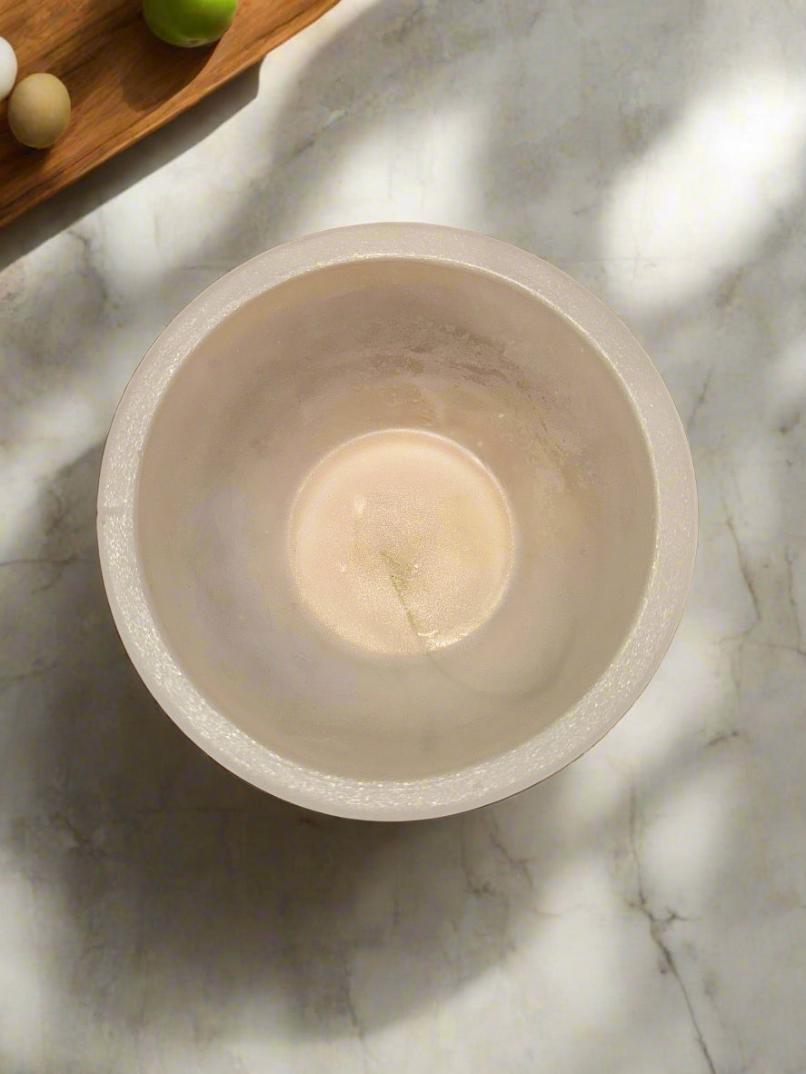 Small Frosted Selenite Bowl 4.25" Wide x 2.25" Tall