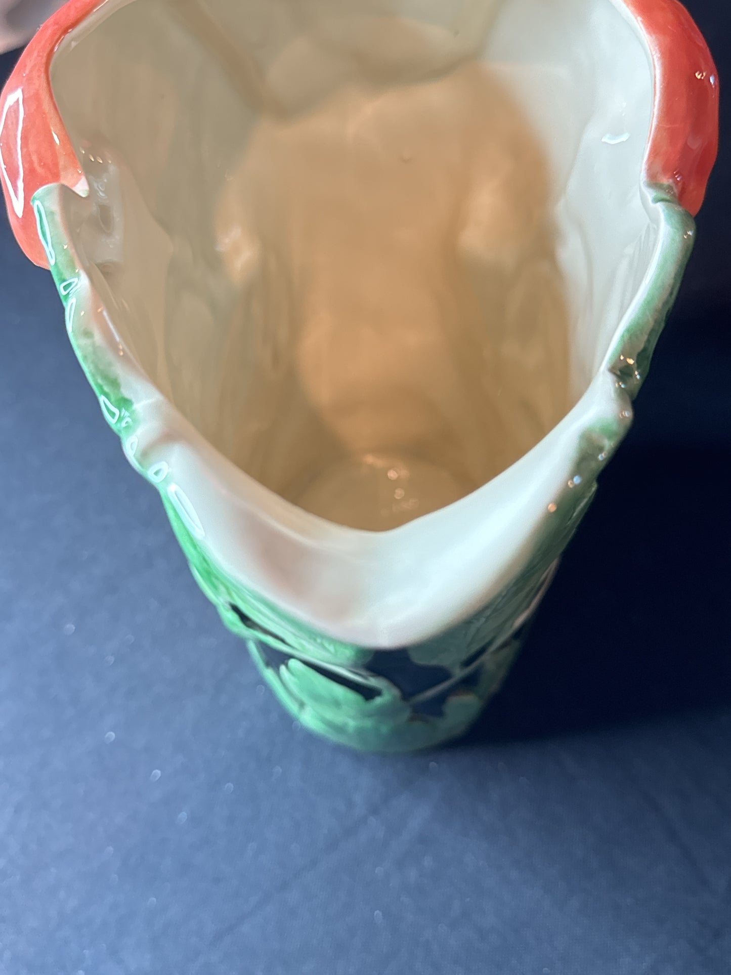 Fitz & Floyd Jungle Pattern Parrot Figural Pitcher 48oz 8.5" to Spout Excellent Condition