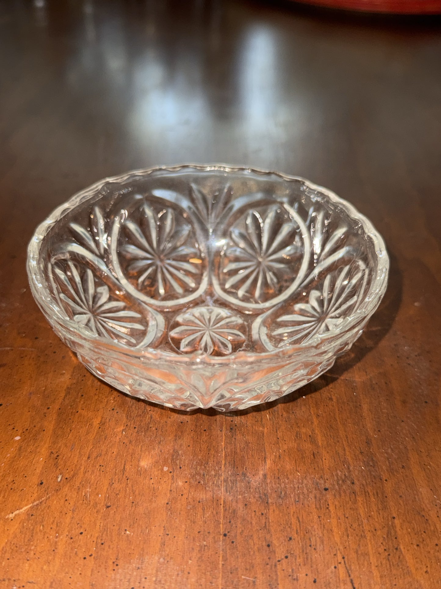 Anchor Hocking Medallion Clear 4" Individual Salad Fruit Dessert Dip Bowl Glass