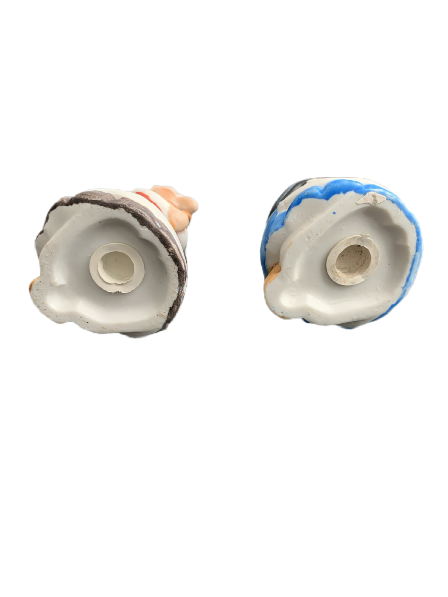 Ceramic Salt & Pepper Shakers Kitchen Witch Big Nose Babushka Halloween Vintage