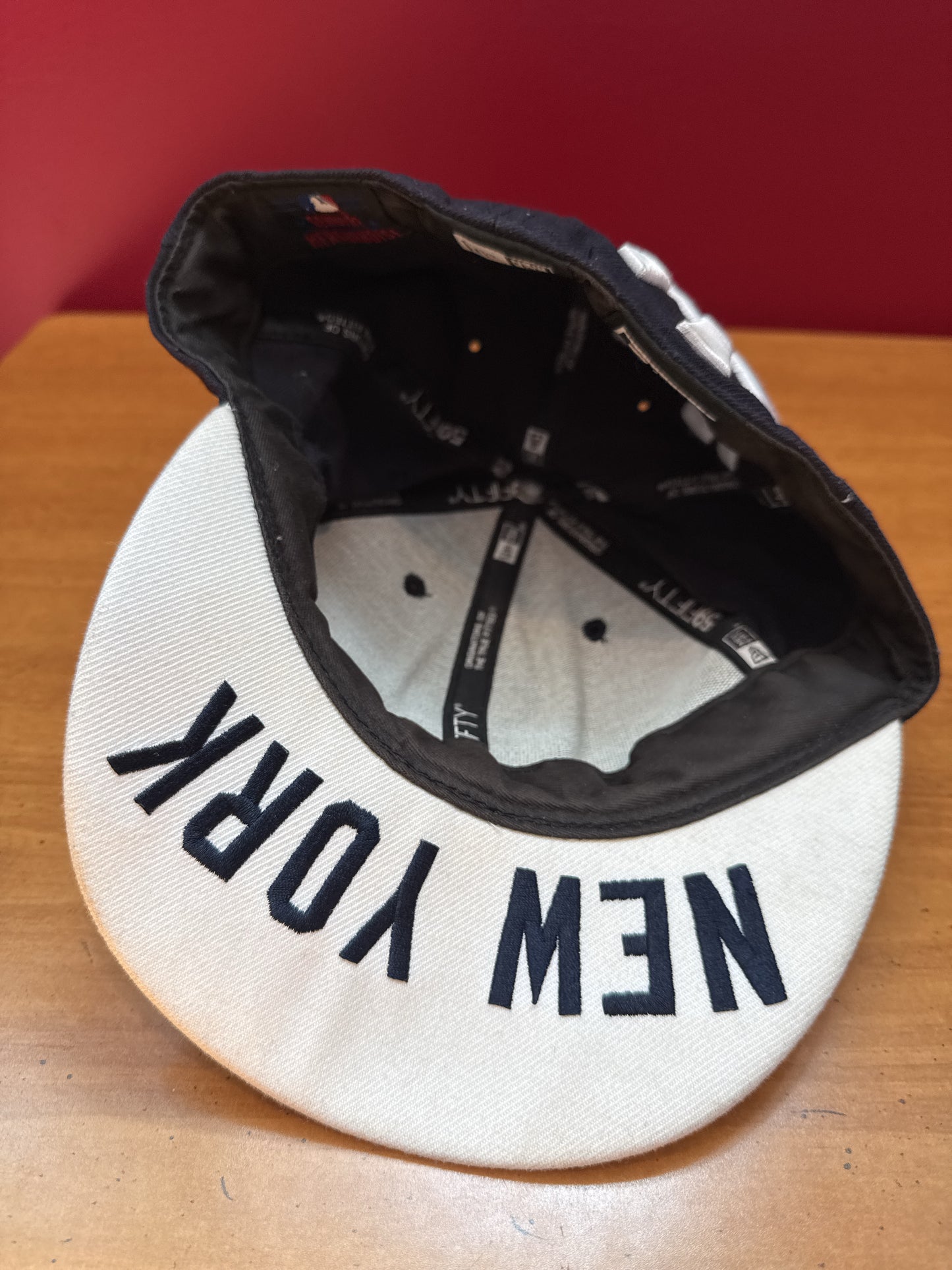 New Era 9Forty A-Frame Upside Wordmark Fitted Ball Cap Hat w/ Distinct Upside-Down New York