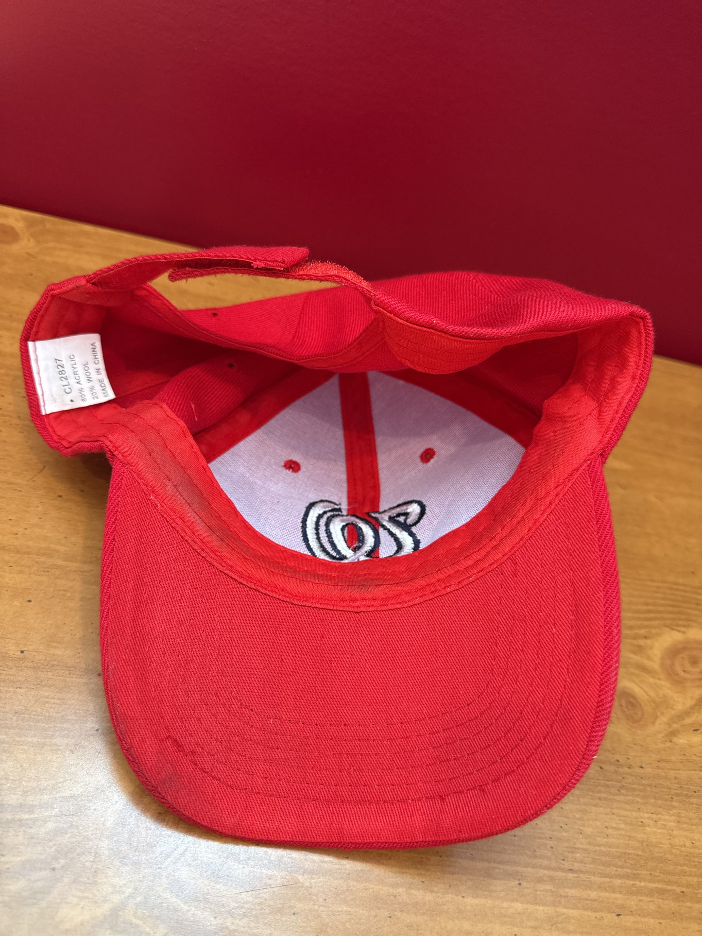 Washington Nationals Baseball Cap Hap Velcro Back Adult Size