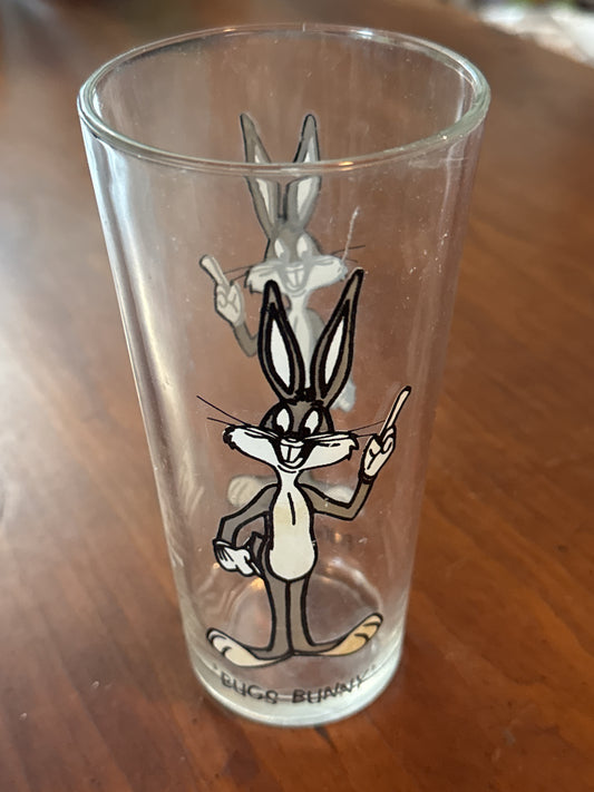 Vintage 1973 Warner Bros Pepsi Collector Series Bugs Bunny Drinking glass 6.5" Tall
