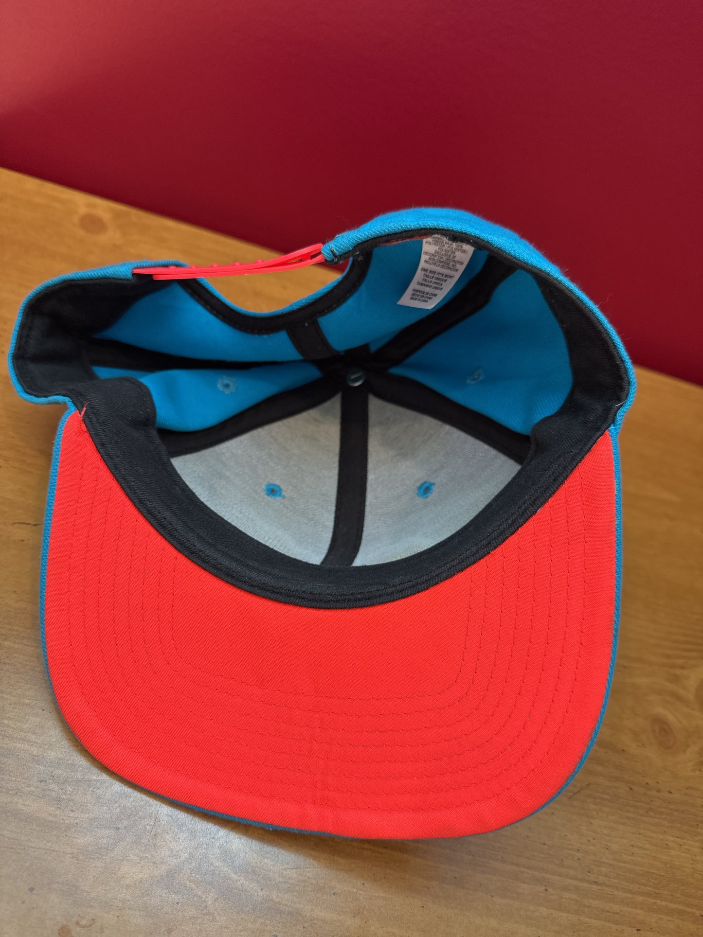 Nike Blue Cap Sport Hat Pink Swoosh Light Blue Adult Size Snapback