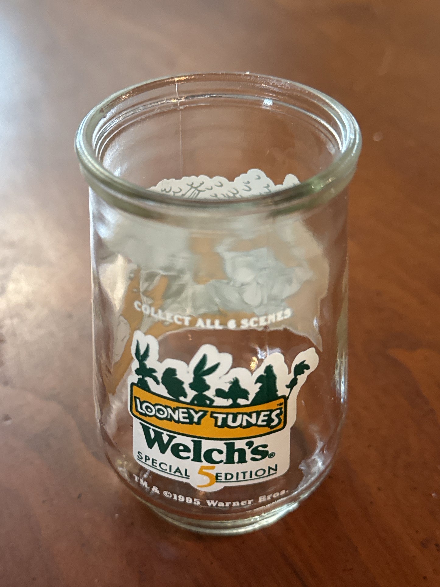 Vintage Welch's Jelly Glass 1995 Looney Tunes Special Edition 5 Taz