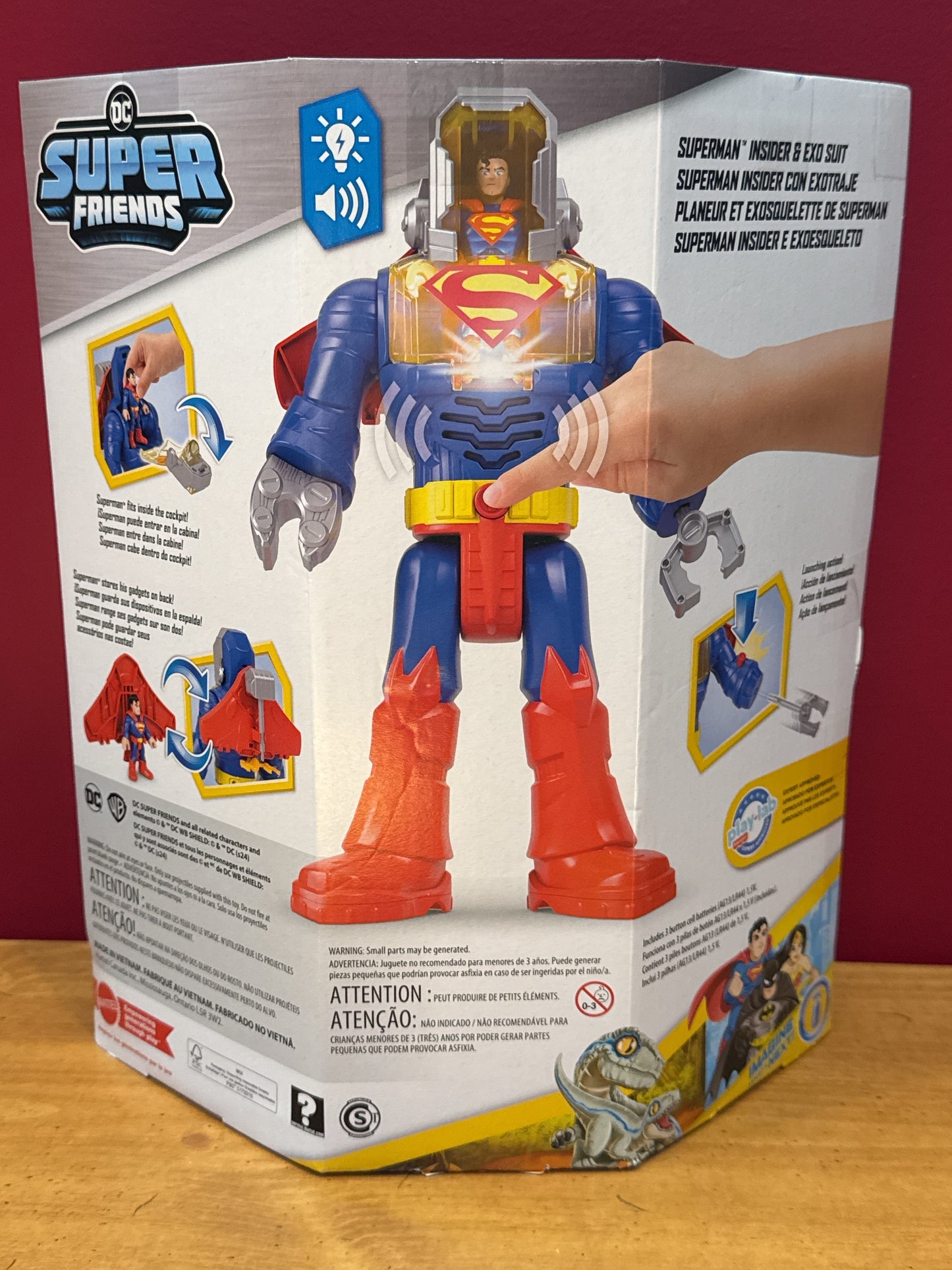 Fisher Price Imaginext DC Super Friends Superman 12" Robot Toy w/ Lights & Sound New in Box
