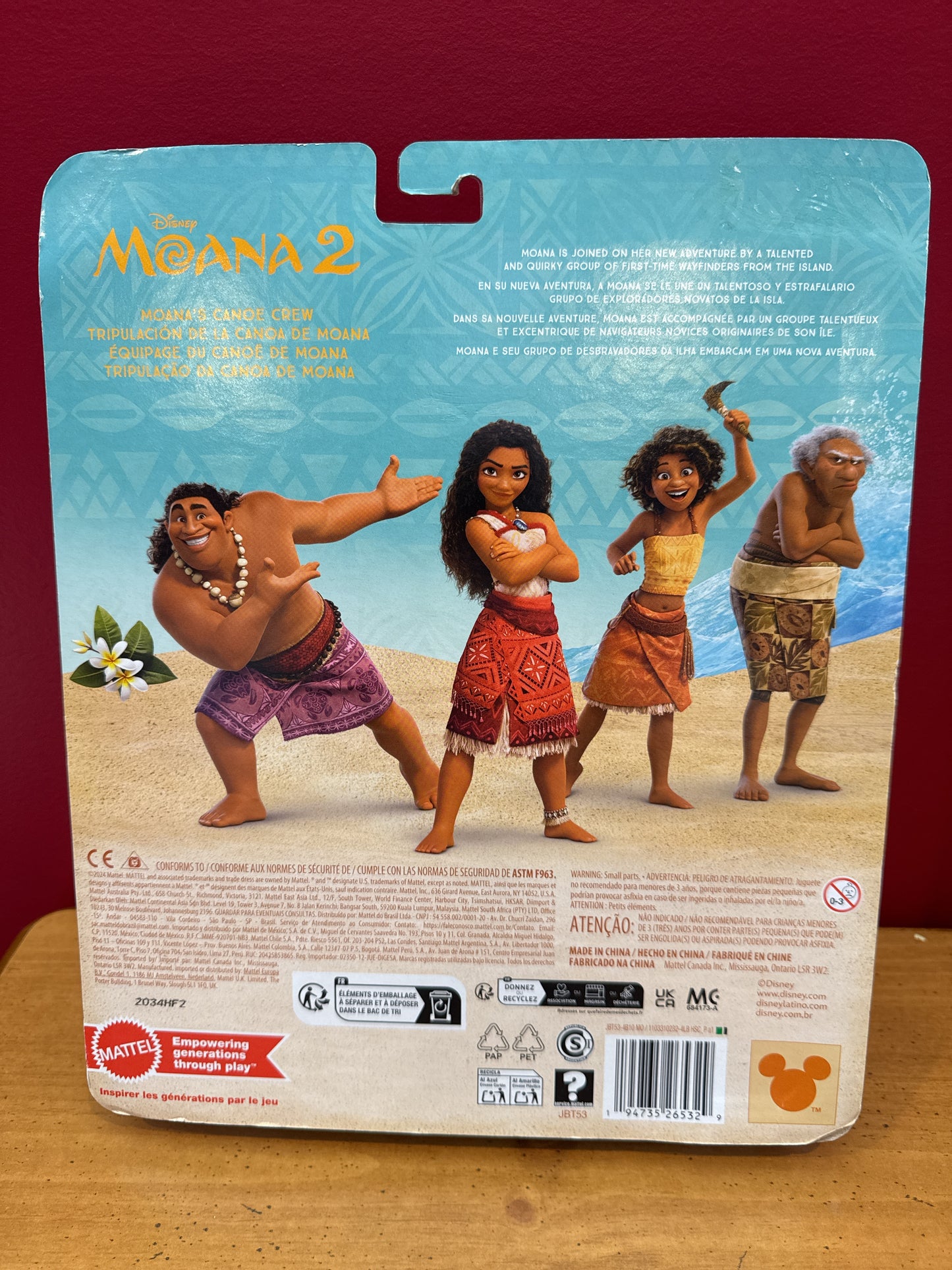 Disney Moana 2 Moana's Canoe Crew Playset w/ 5 Small Dolls & 3 Accessories New in Box