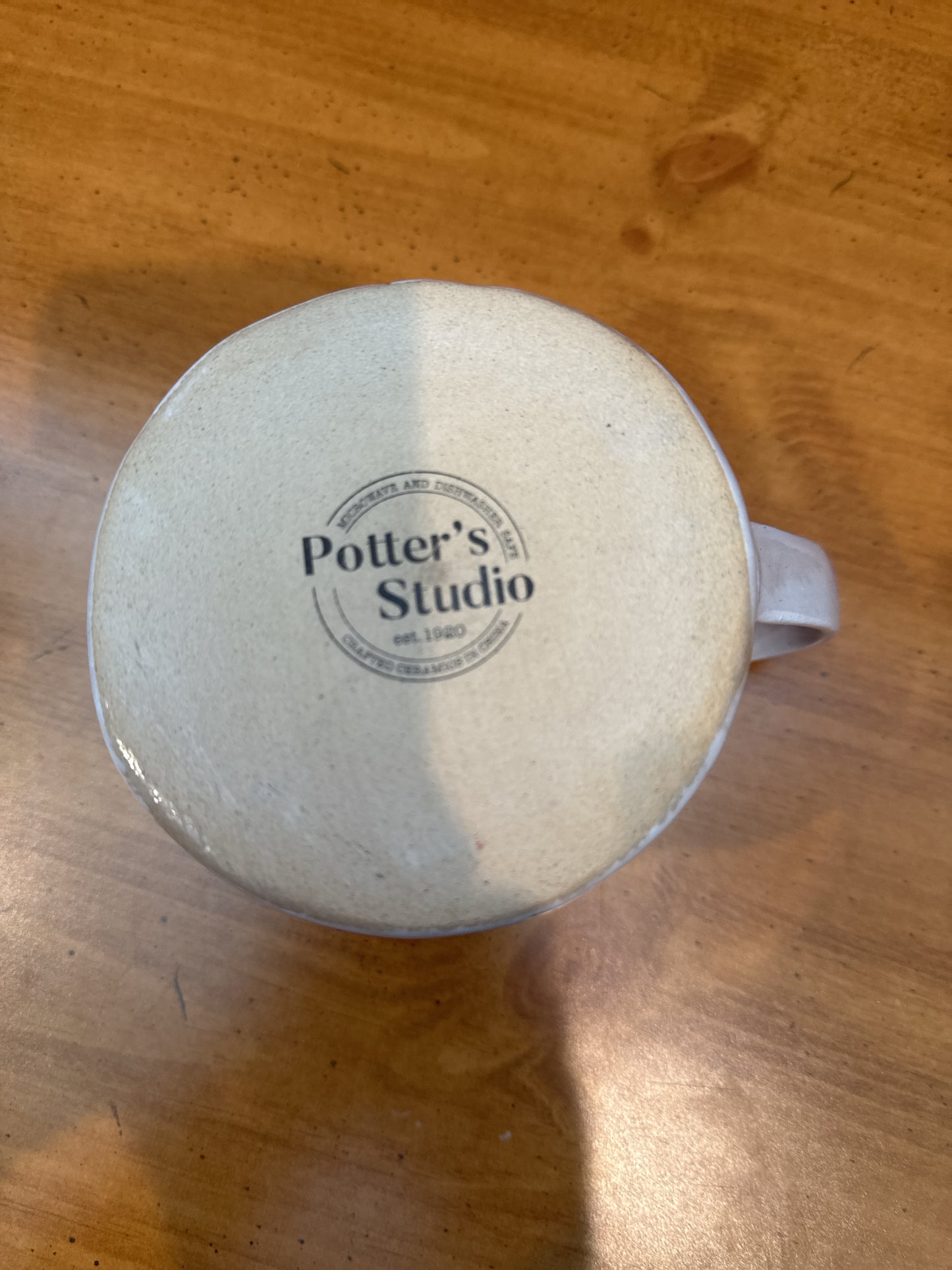 Potter's Studio Blue Floral Coffee Mug Cup 3.75" Tall New