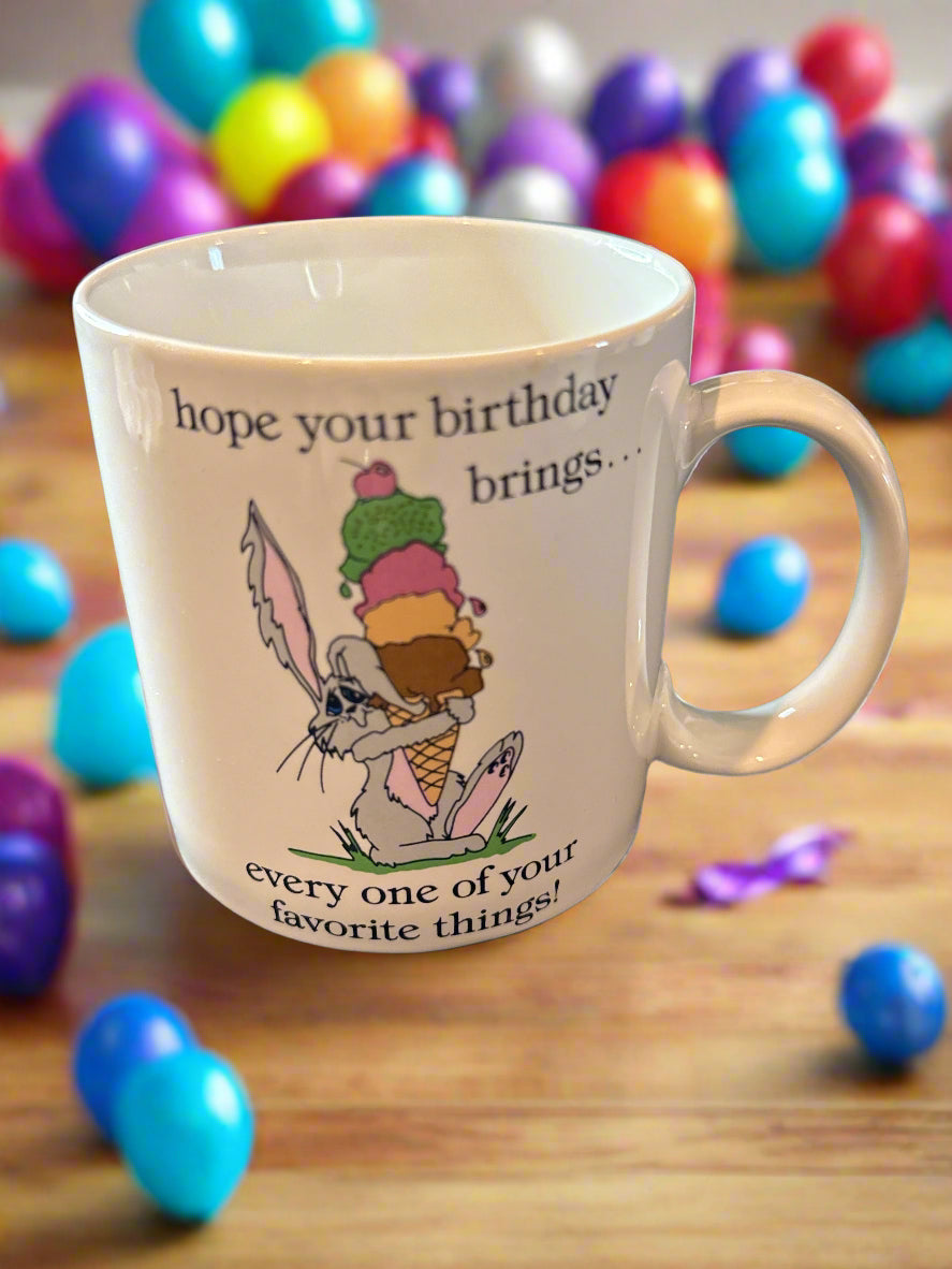 Russ Berrie Coffee Mug Cup Hope Your Birthday Brings Every One Of Your Favorite Things