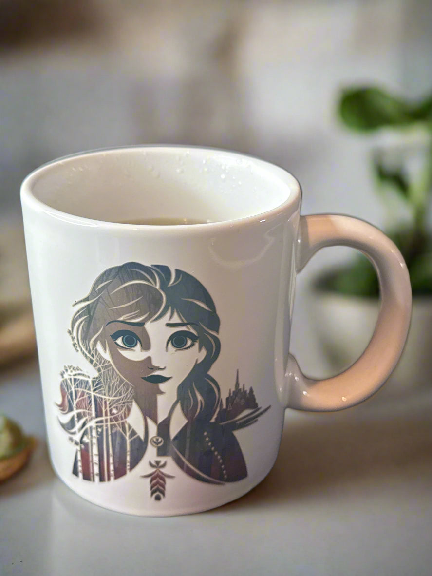 Disney Frozen 2 Heat Reactive Ceramic Coffee Mug Cup 12oz Turns Colors With Hot Liquid